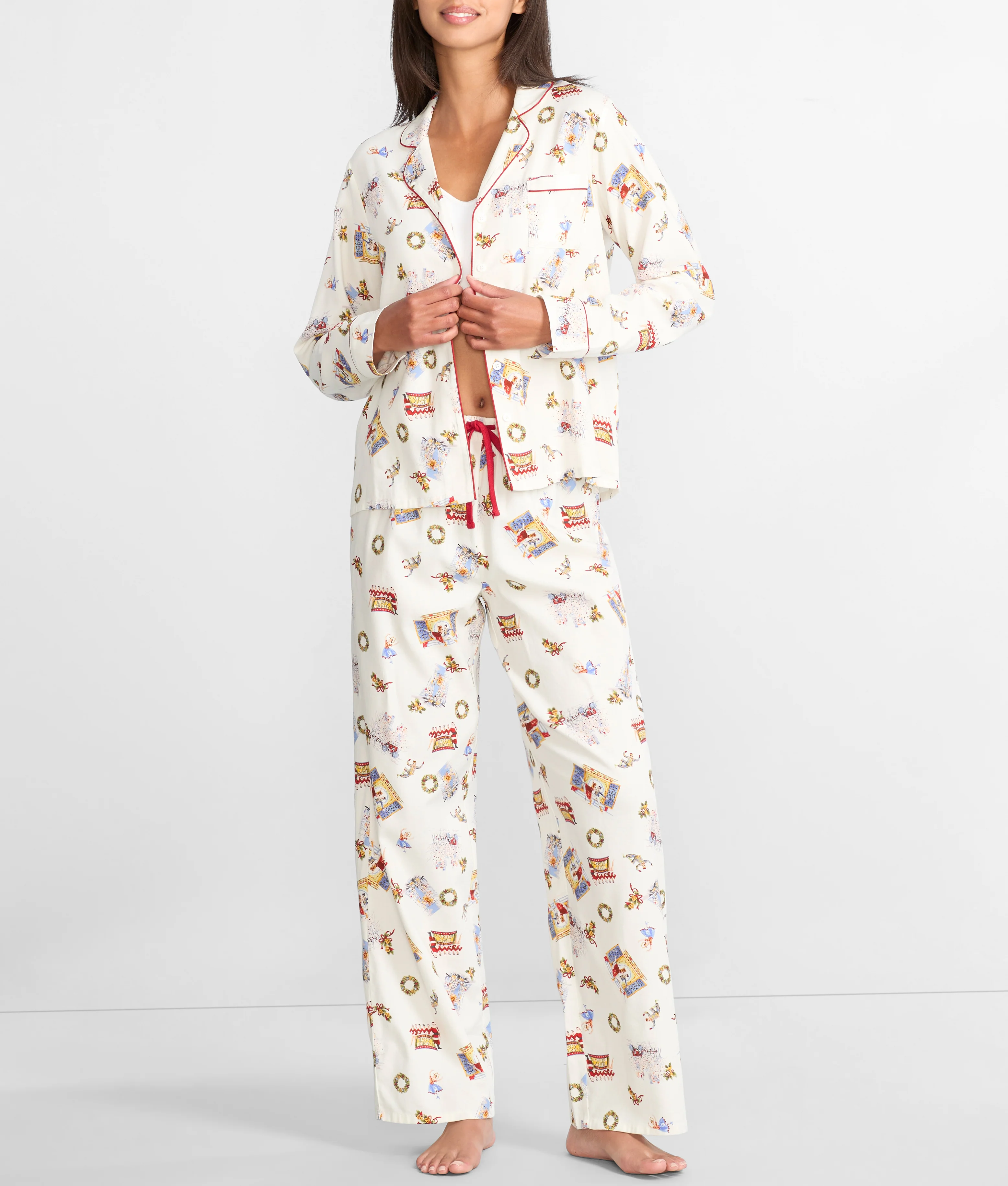 The Cozy Brushed Cotton Printed Pajama Set - Image 6