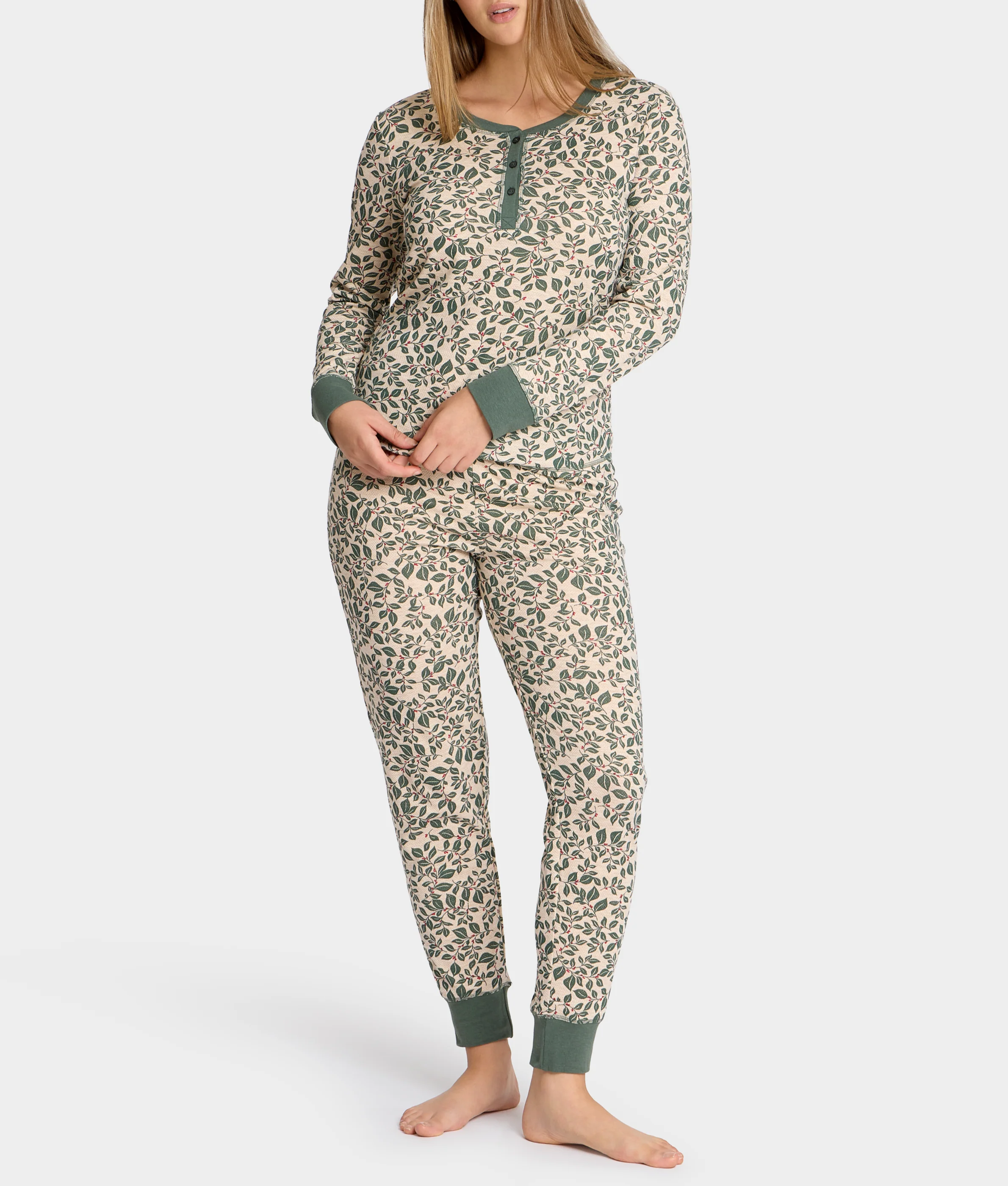 Her Stripe Henley PJ Set - Image 2