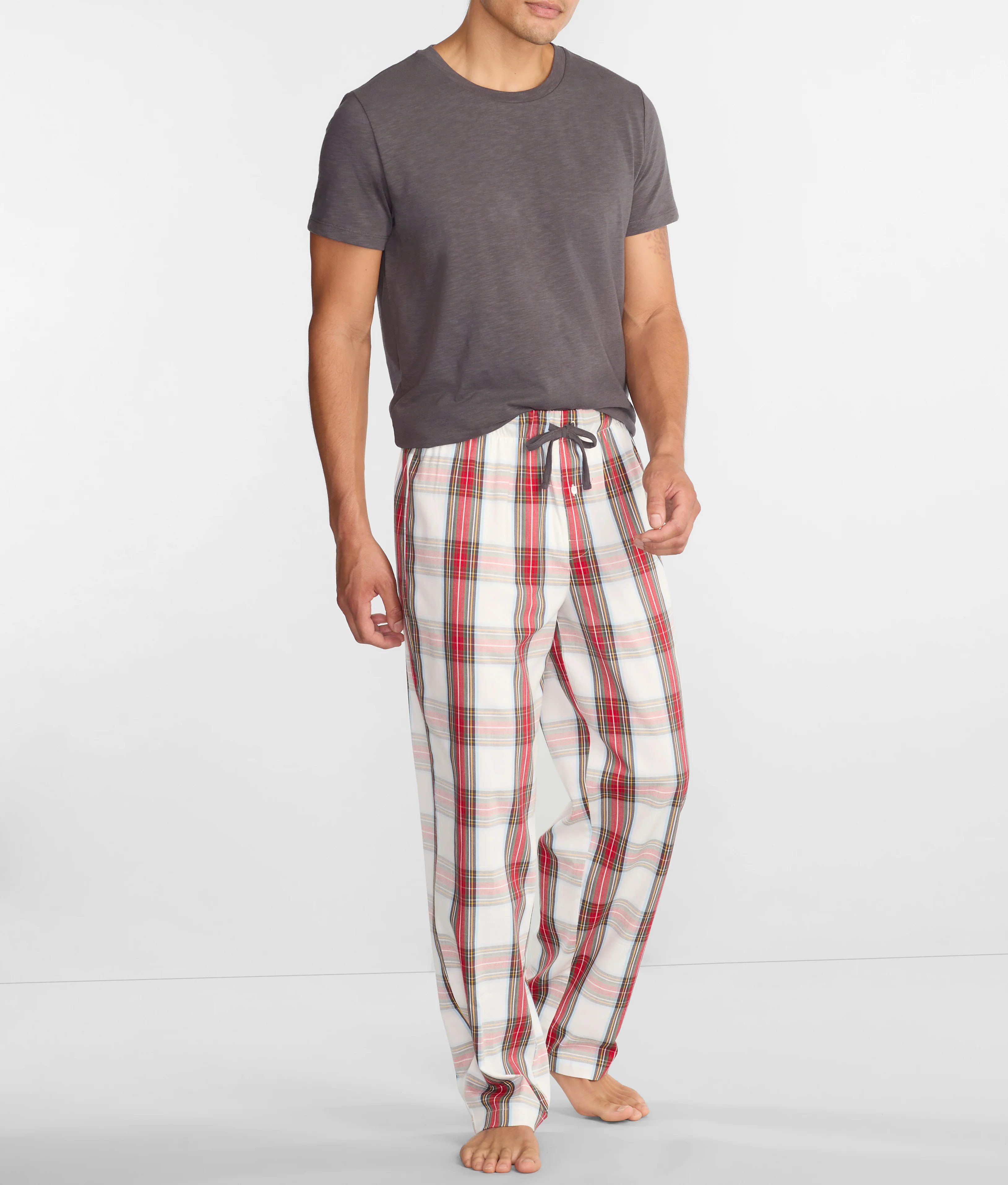 The Cozy Plaid Men's Brushed Cotton Pajama Set - Image 4