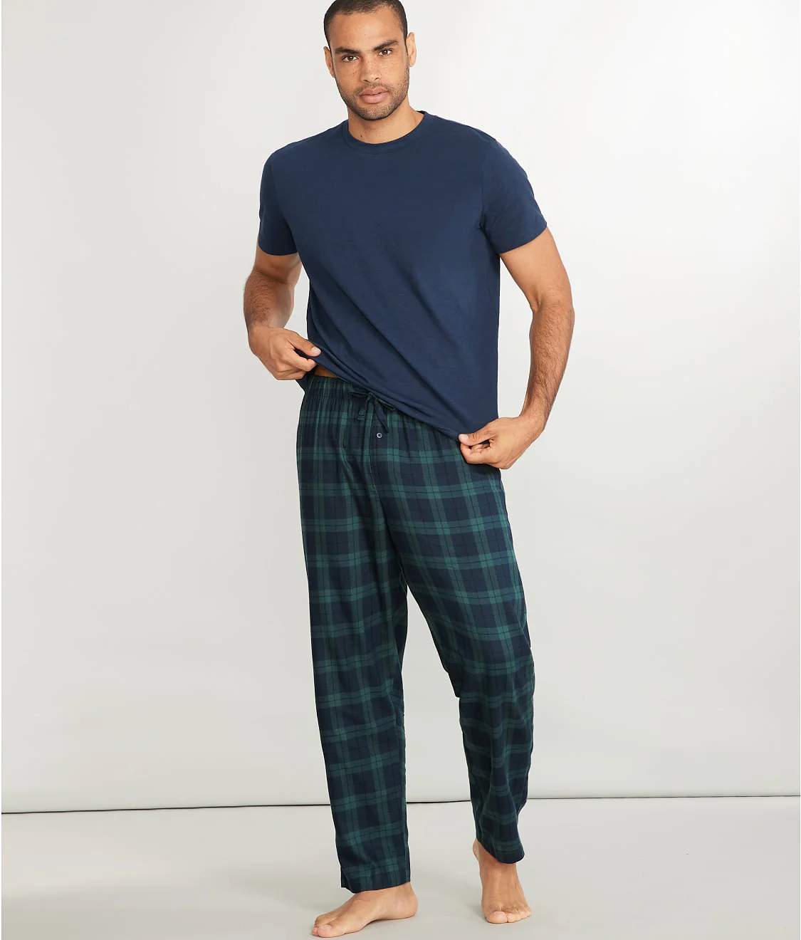 The Cozy Plaid Men's Brushed Cotton Pajama Set - Image 6