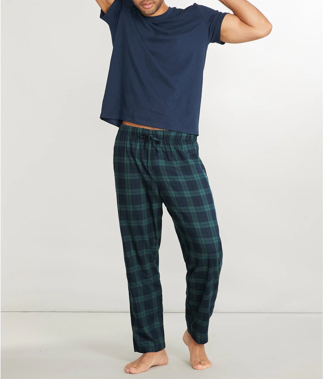 The Cozy Plaid Men's Brushed Cotton Pajama Set - Image 7