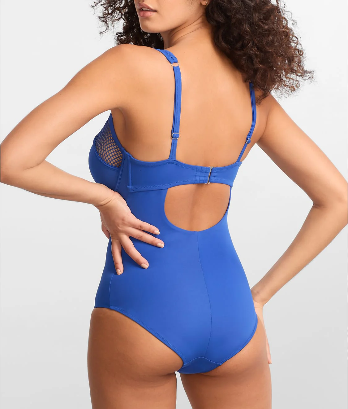 The Slimming Underwire Mesh Plunge One-Piece - Image 6