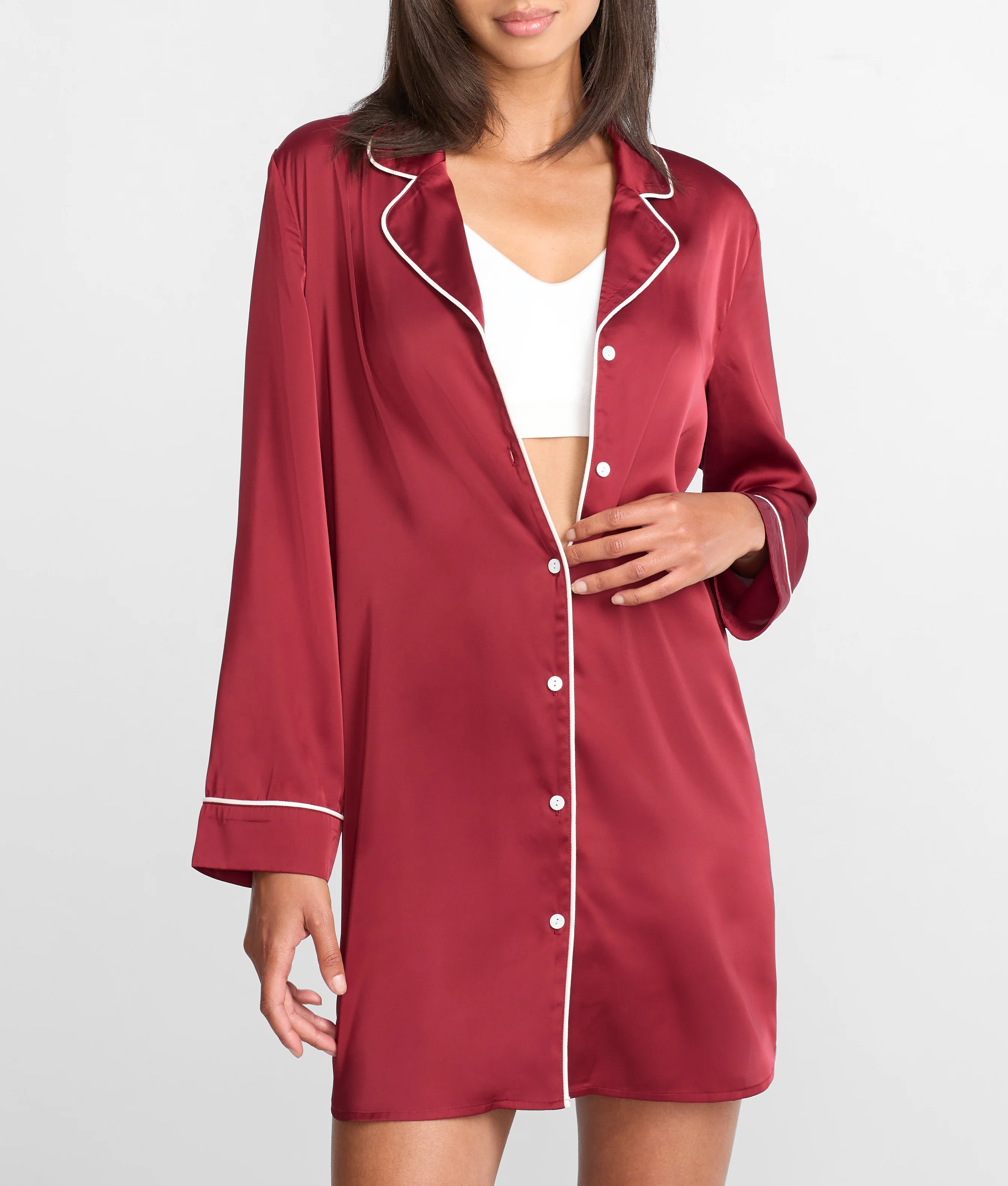 The Washed Satin Sleep Shirt - Image 5