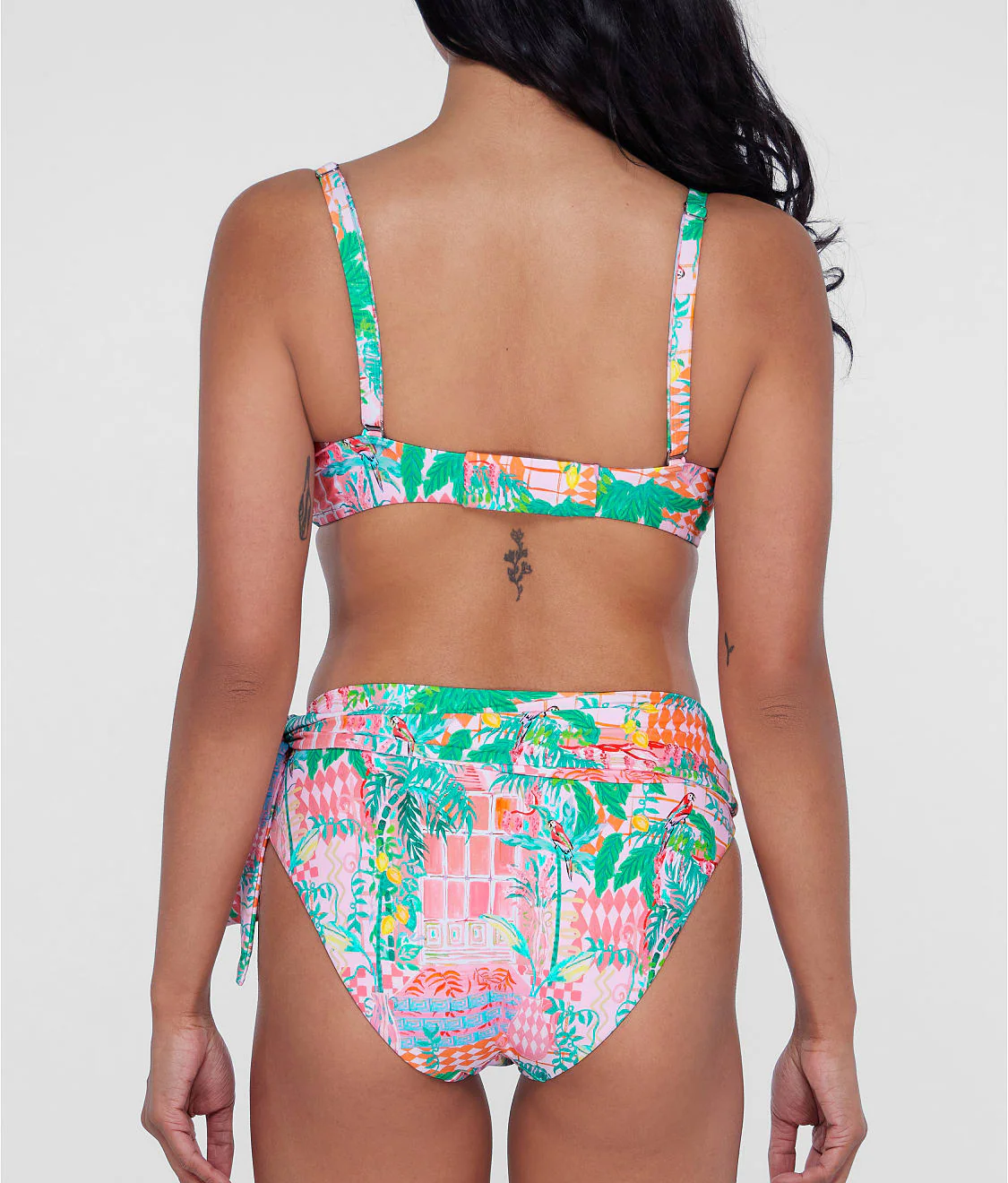 Square Neck Underwire Bralette Bikini Top - Image 28