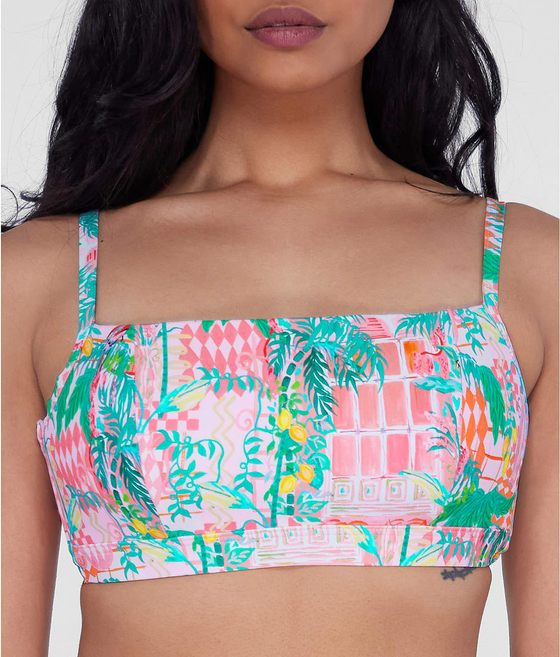 Square Neck Underwire Bralette Bikini Top - Image 29