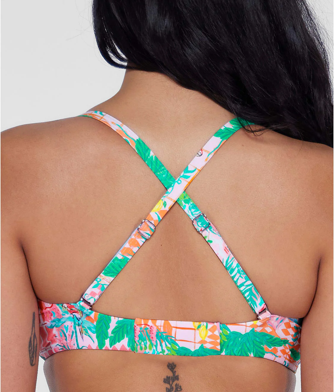 Square Neck Underwire Bralette Bikini Top - Image 30