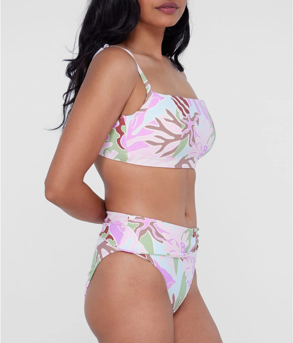 Square Neck Underwire Bralette Bikini Top - Image 35