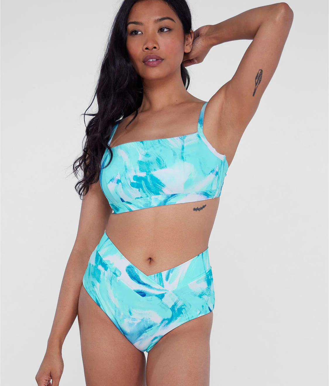 Square Neck Underwire Bralette Bikini Top - Image 37
