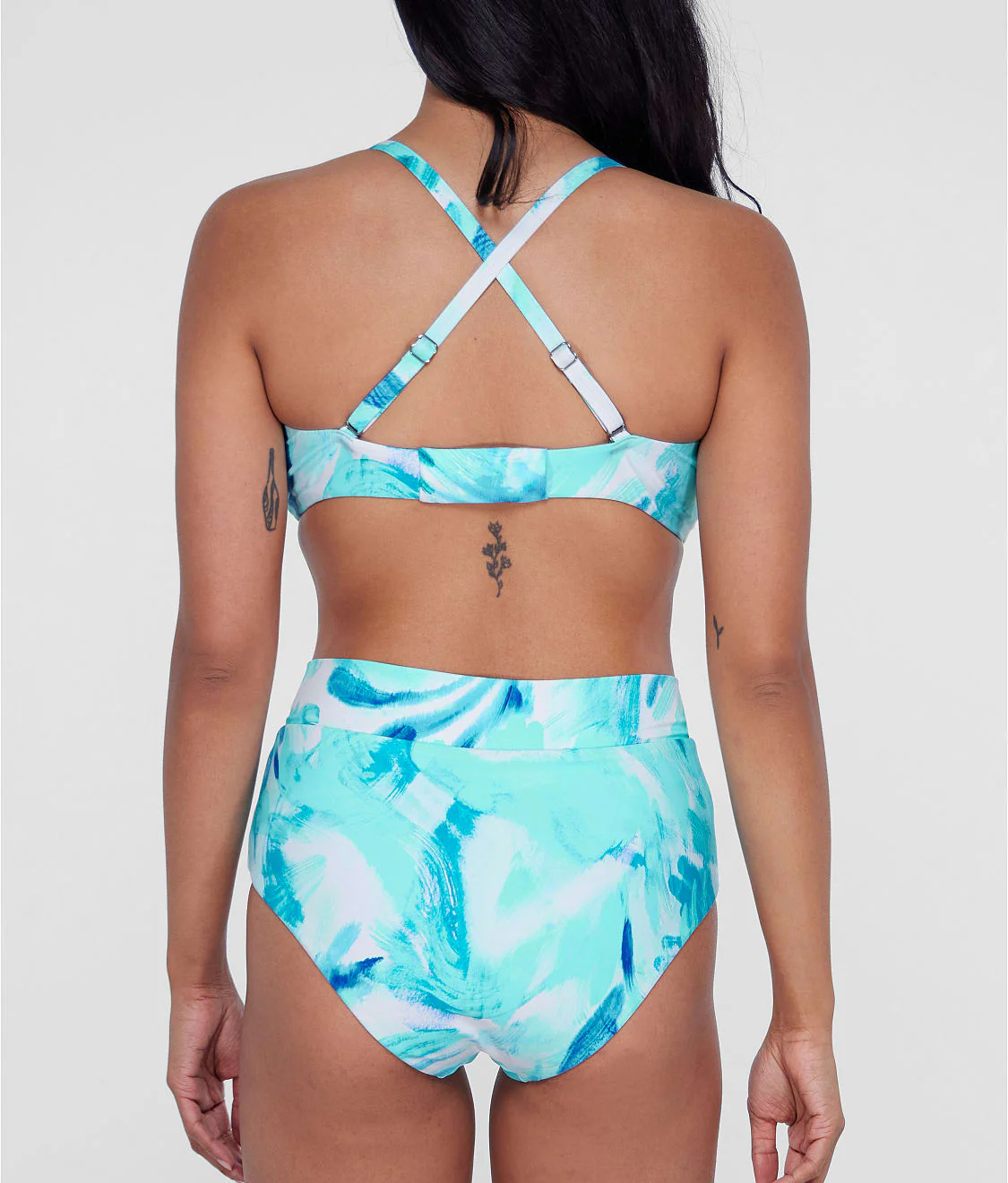 Square Neck Underwire Bralette Bikini Top - Image 38