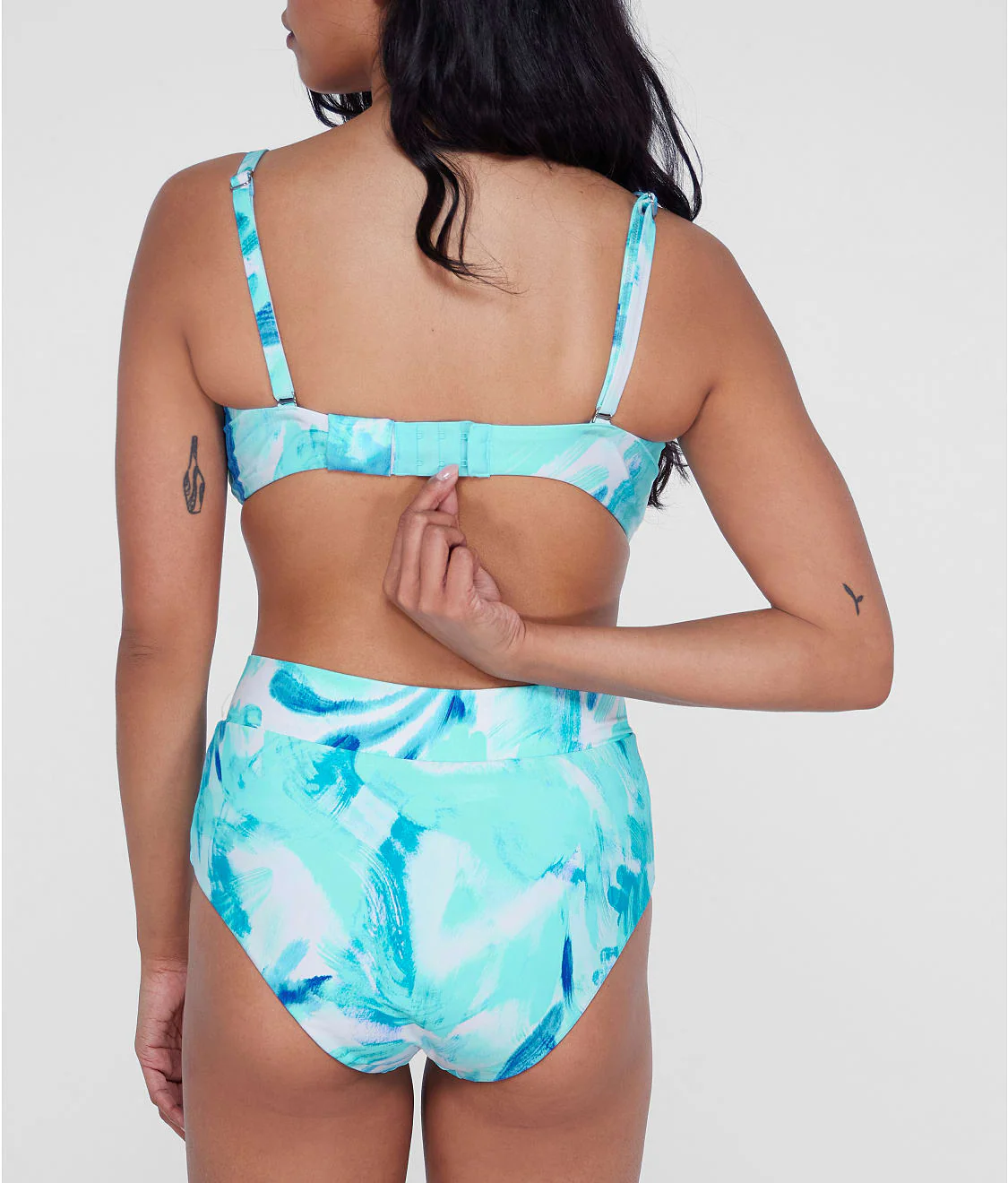 Square Neck Underwire Bralette Bikini Top - Image 39