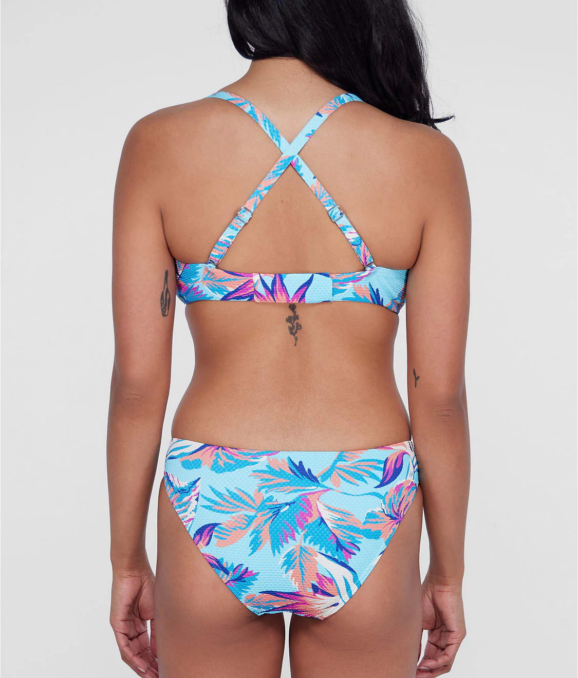 Square Neck Underwire Bralette Bikini Top - Image 45