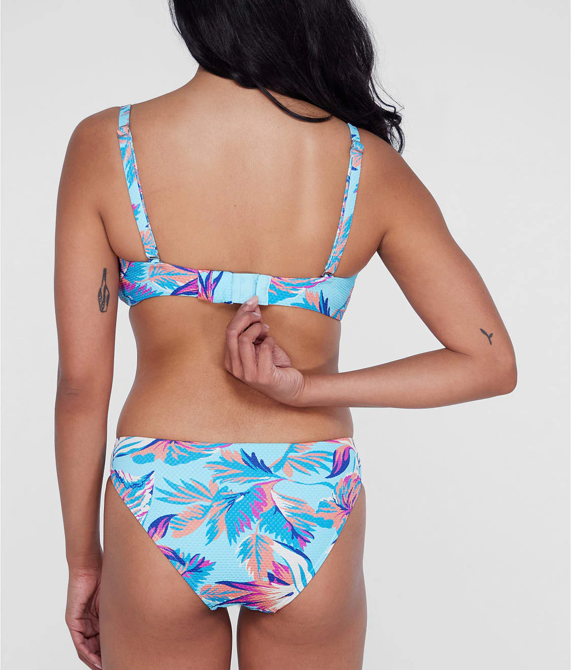Square Neck Underwire Bralette Bikini Top - Image 46