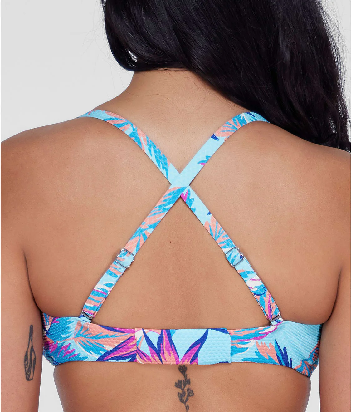 Square Neck Underwire Bralette Bikini Top - Image 49