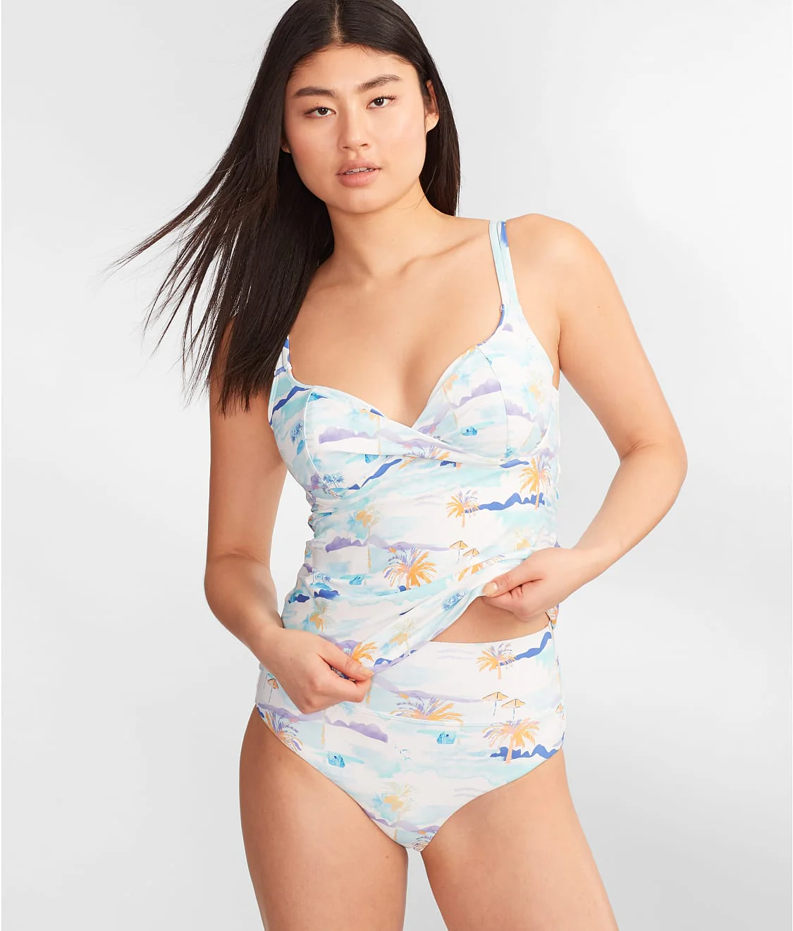 Underwire Wrap Tankini Top - Image 43