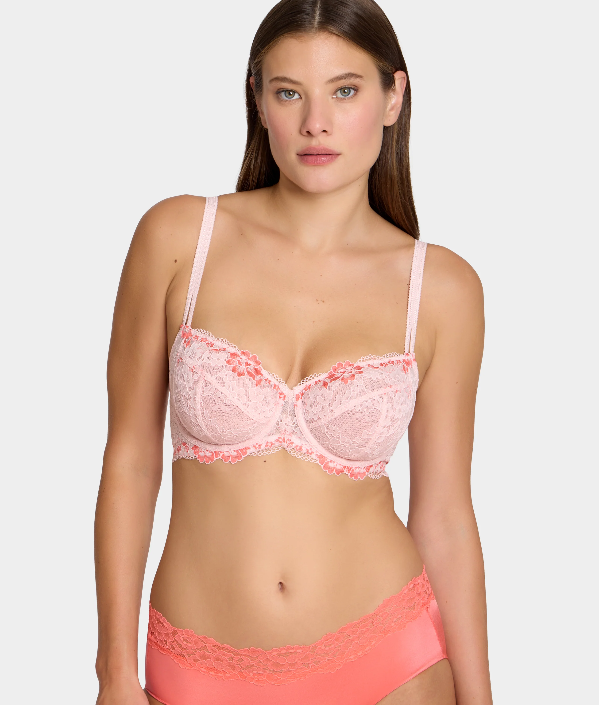 Lace Unlined Side Support Bra - Image 9