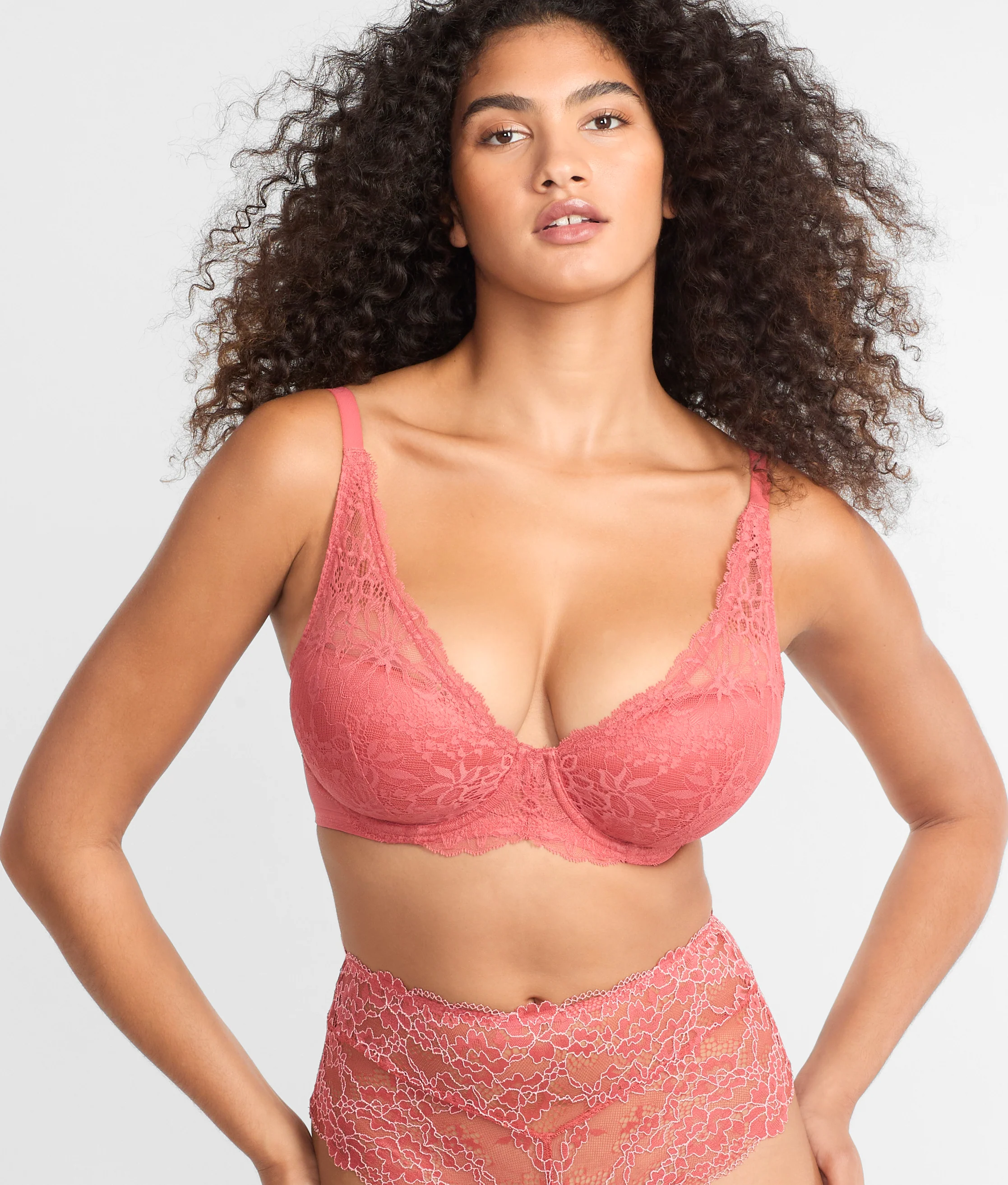 Lightly Lined Lace Plunge Bra - Image 28