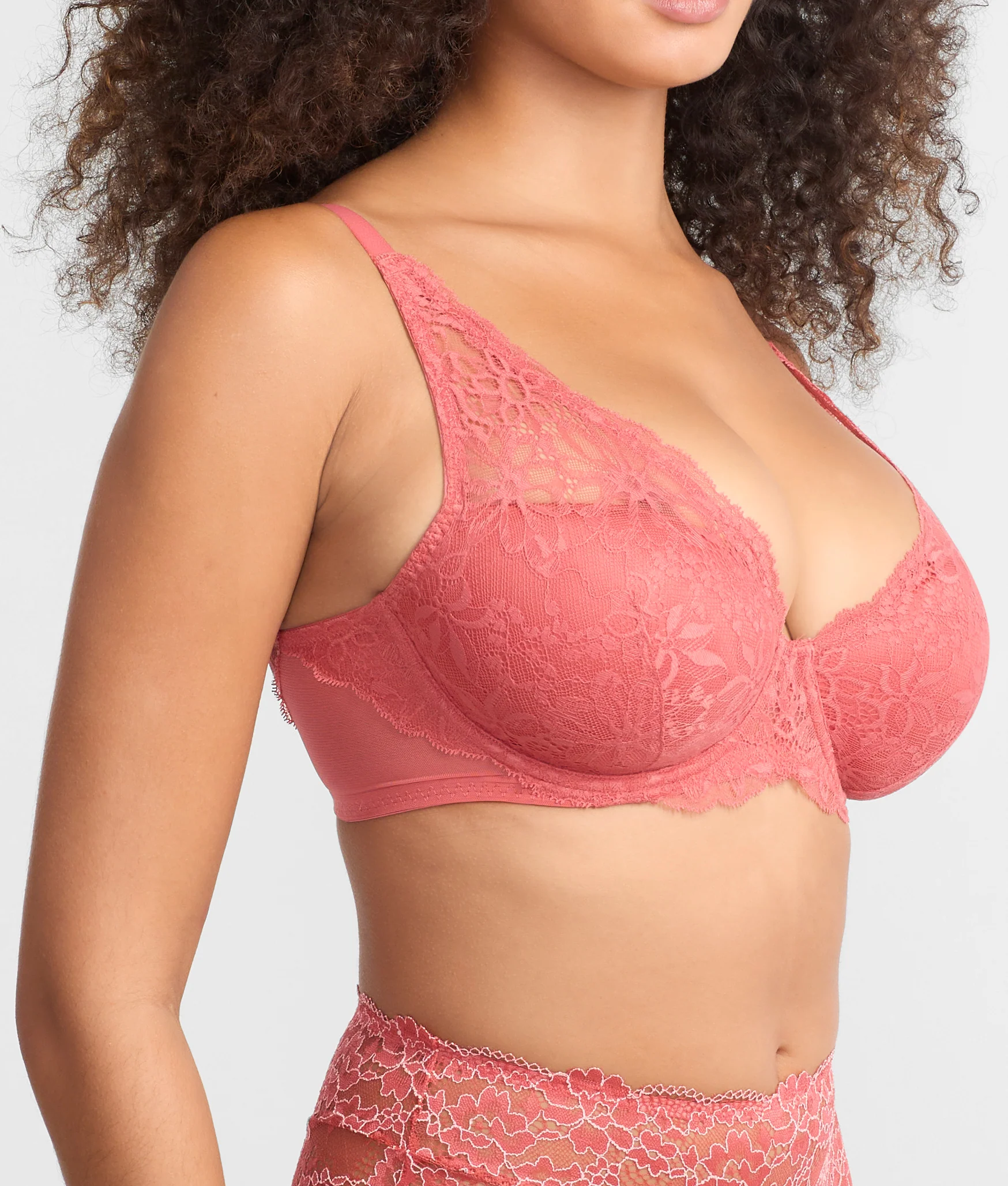 Lightly Lined Lace Plunge Bra - Image 31