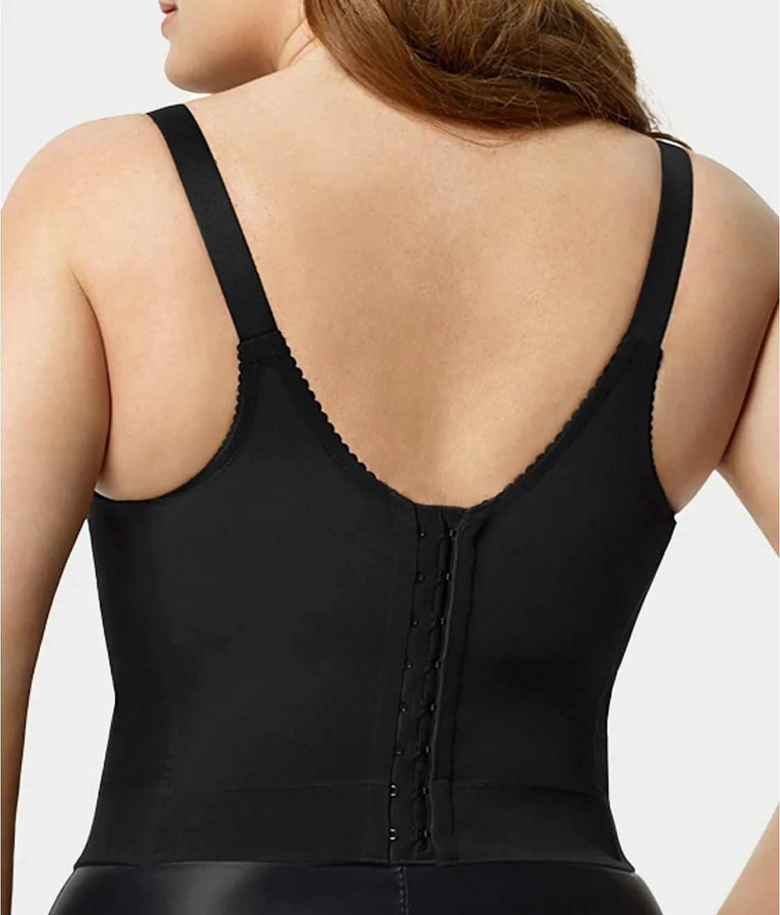 Embroidered Microfiber Longline Wire-Free Bra - Image 4