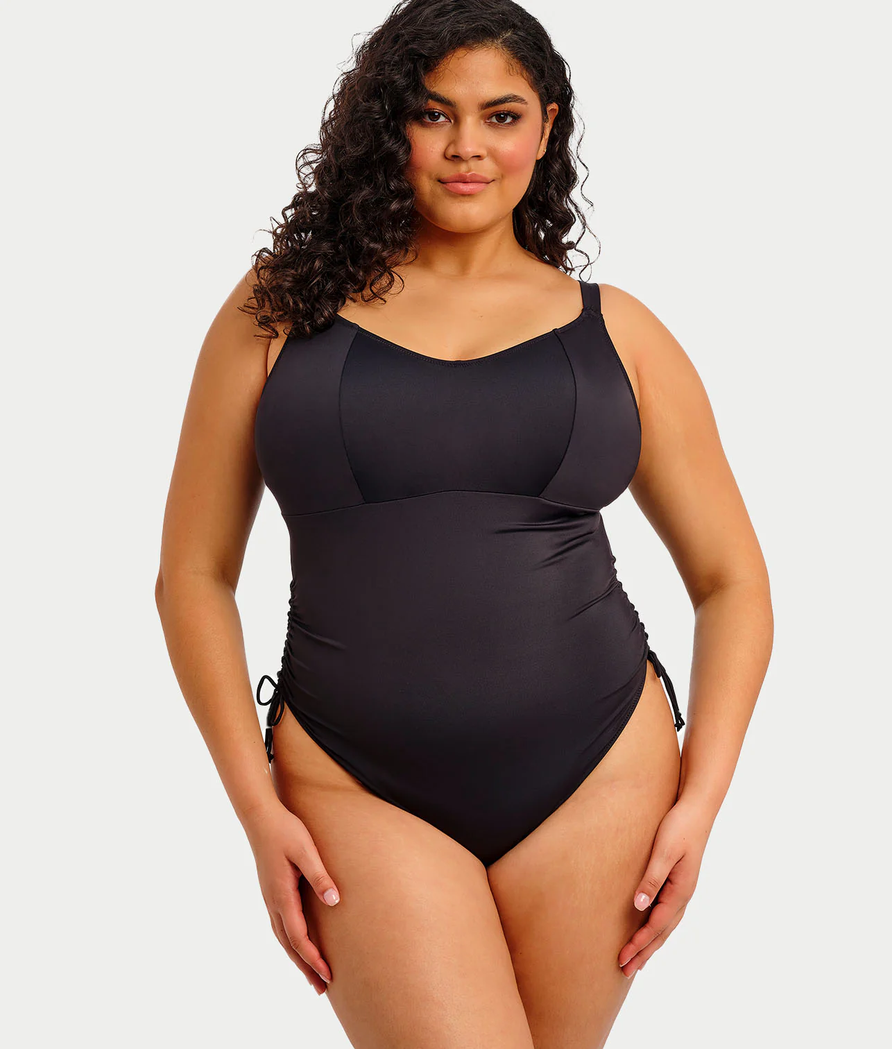 Plus Size Plain Sailing Wire-Free One-Piece Swimsuit