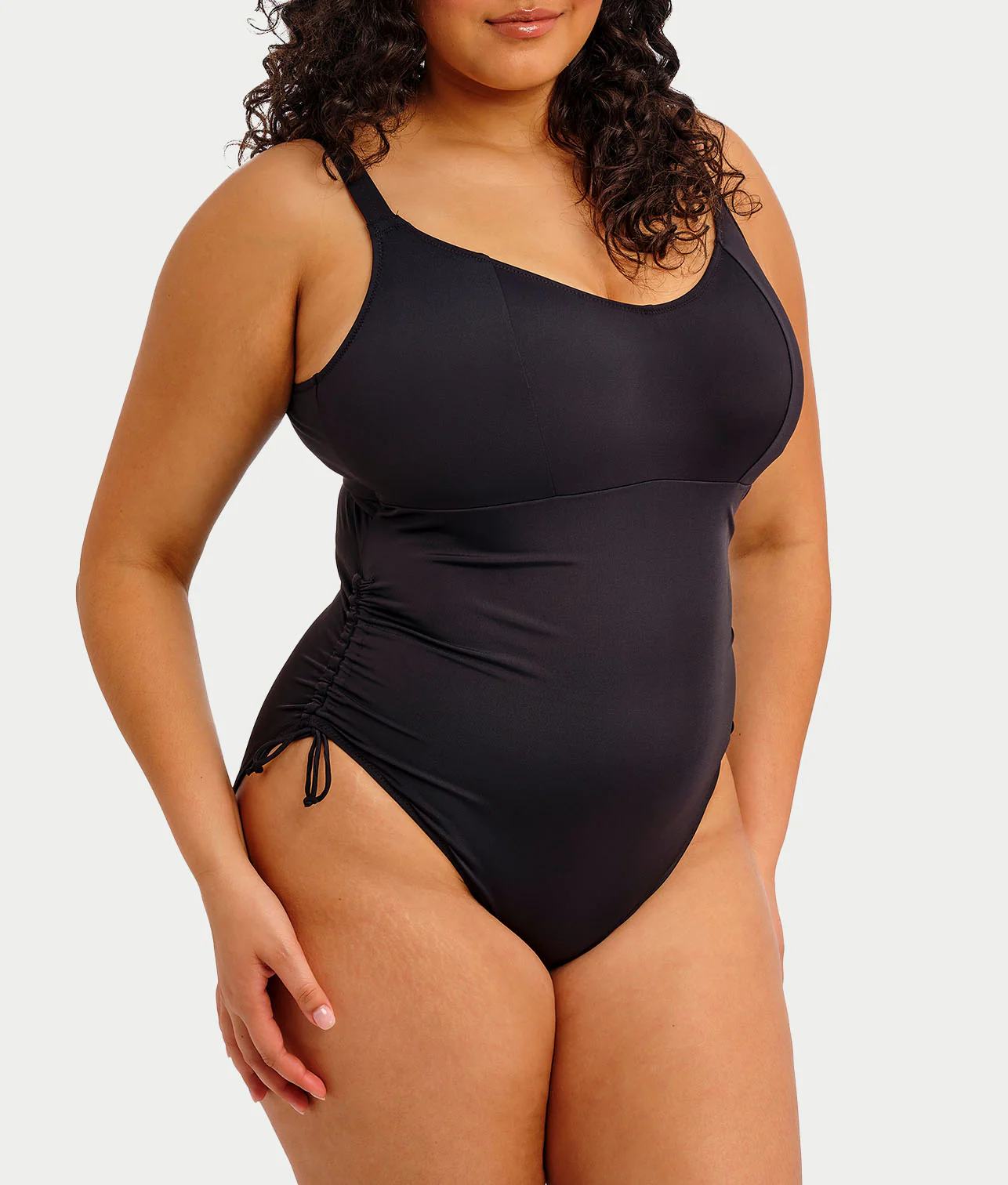 Plus Size Plain Sailing Wire-Free One-Piece Swimsuit - Image 3