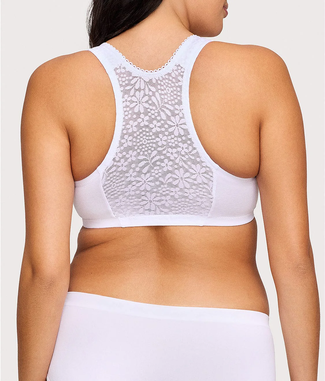 Front-Close Cotton T-Back Wire-Free Comfort Bra - Image 12