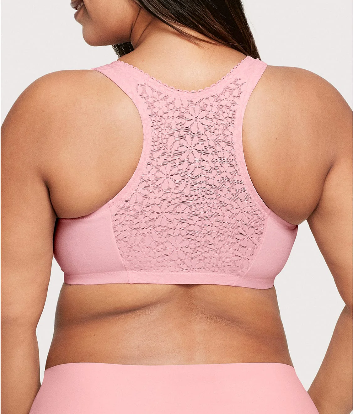 Front-Close Cotton T-Back Wire-Free Comfort Bra - Image 2