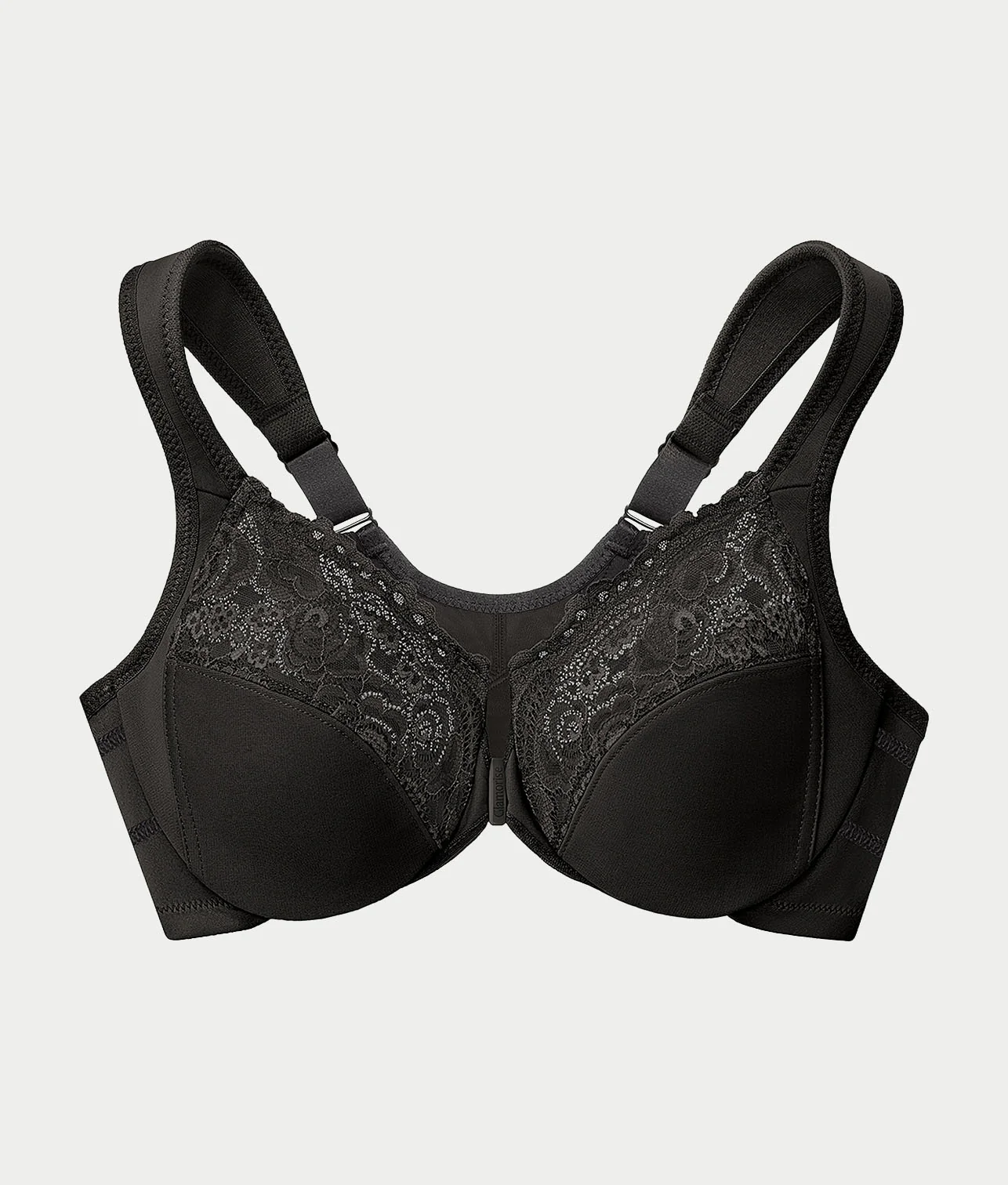 WonderWire Front-Close Posture Back Lace Bra - Image 10