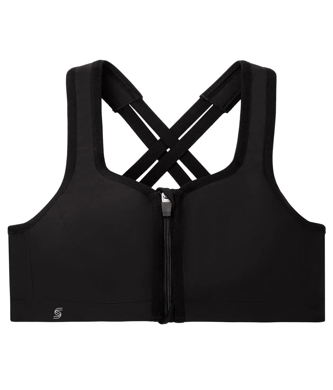 Zip-Up Front-Close Wire-Free Sports Bra - Image 9