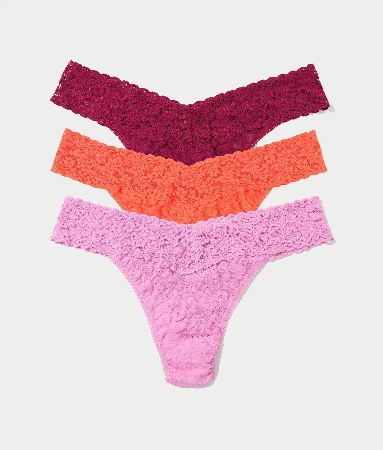 Signature Lace Original Rise Thong Fashion 3-Pack - Image 5