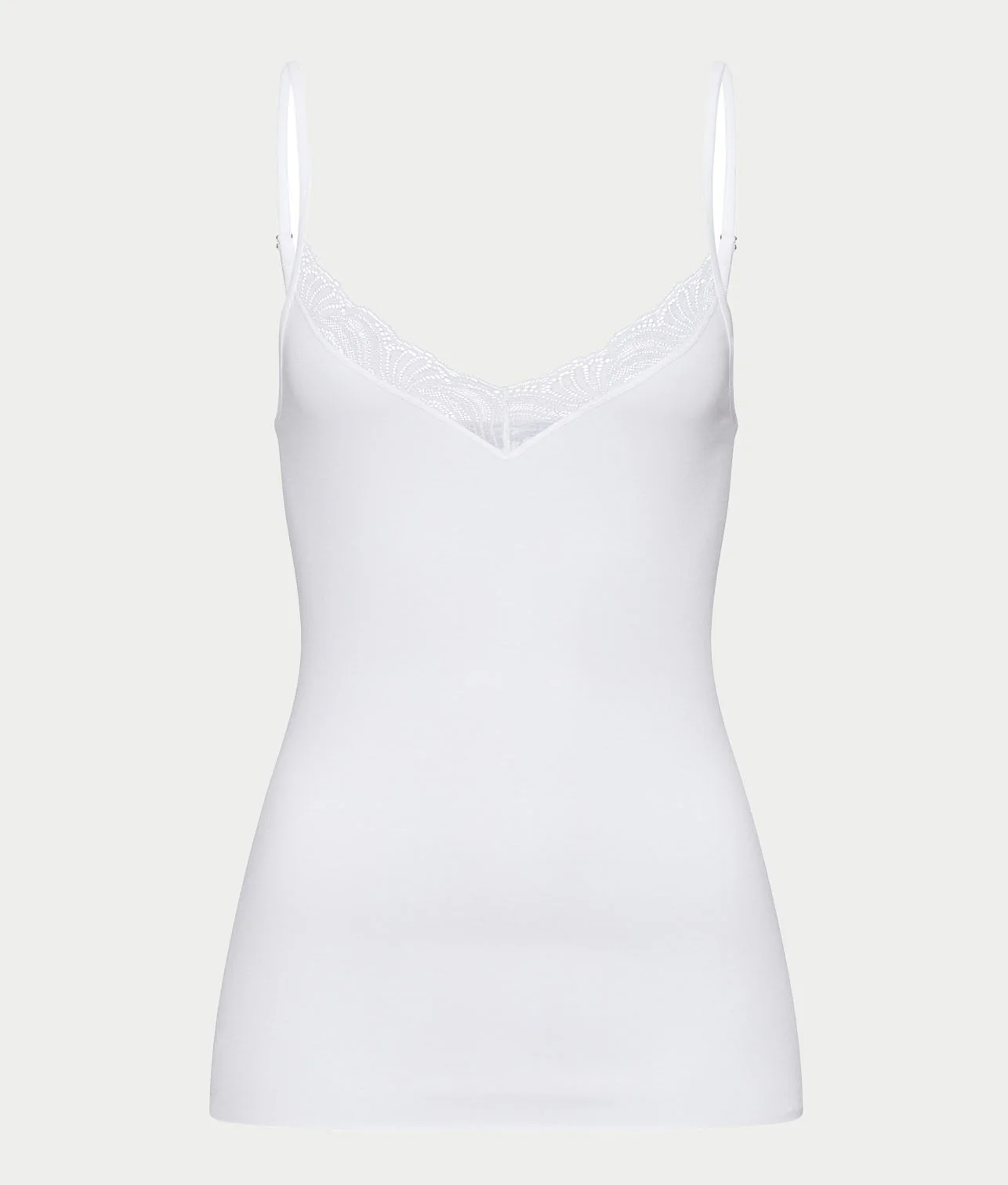 Cotton Delight Lace Trim Cotton Camisole - Image 4