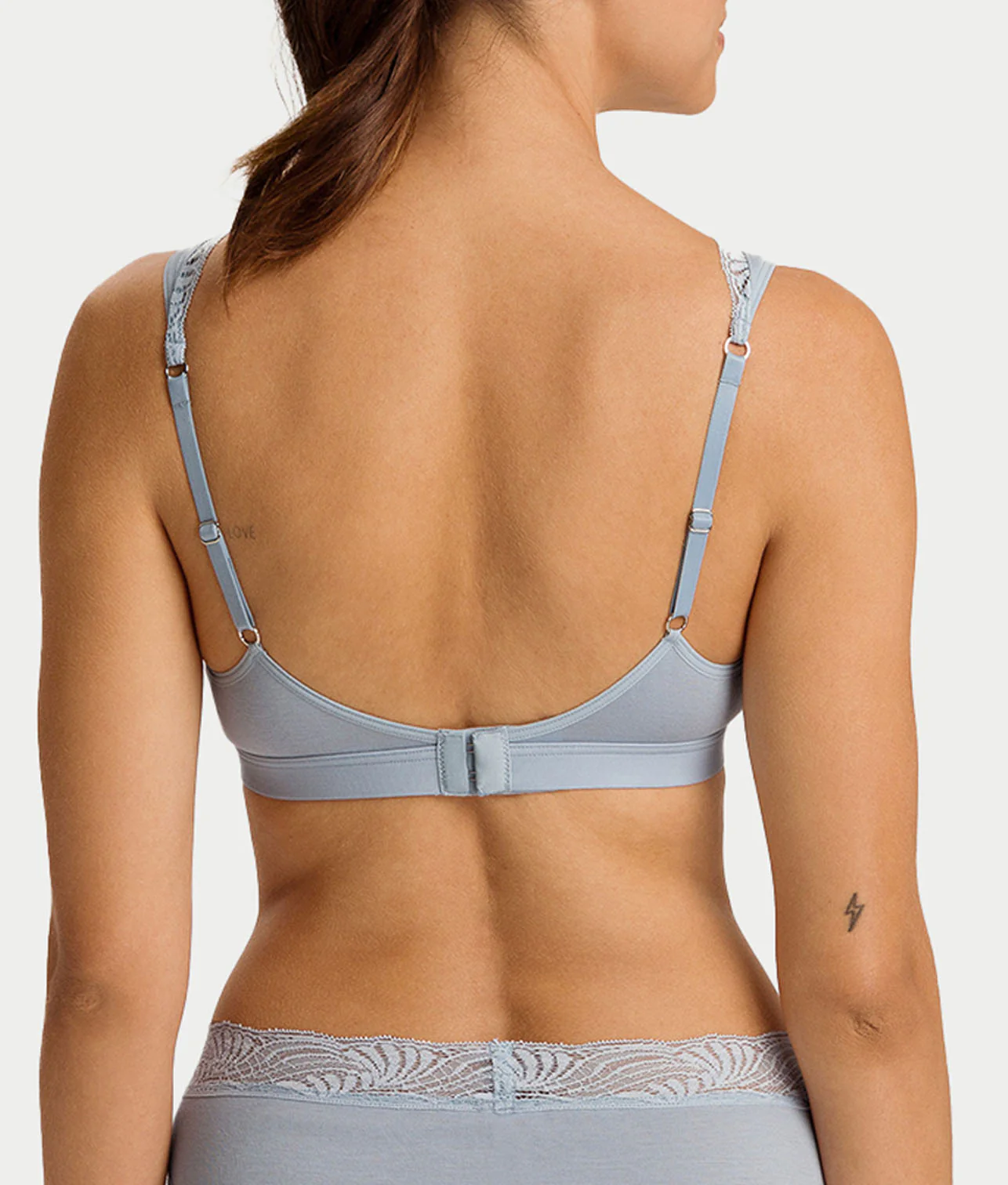 Cotton Delight Lace Trim Cotton Soft Cup Bra - Image 2