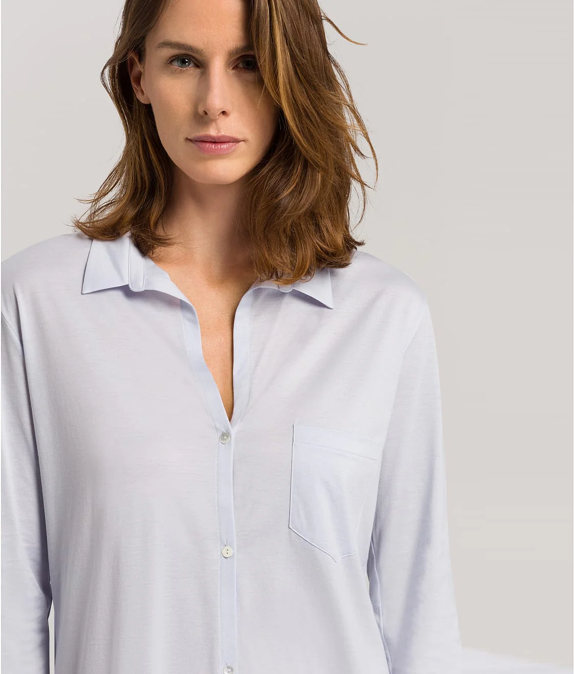 Cotton Deluxe Button-Front Sleep Shirt - Image 13