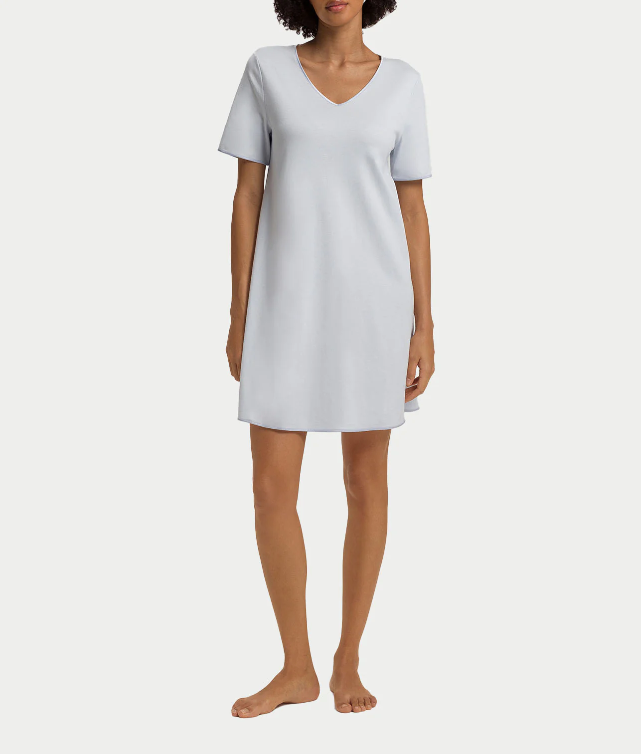 Cotton Silk V-Neck Cotton Nightgown - Image 13