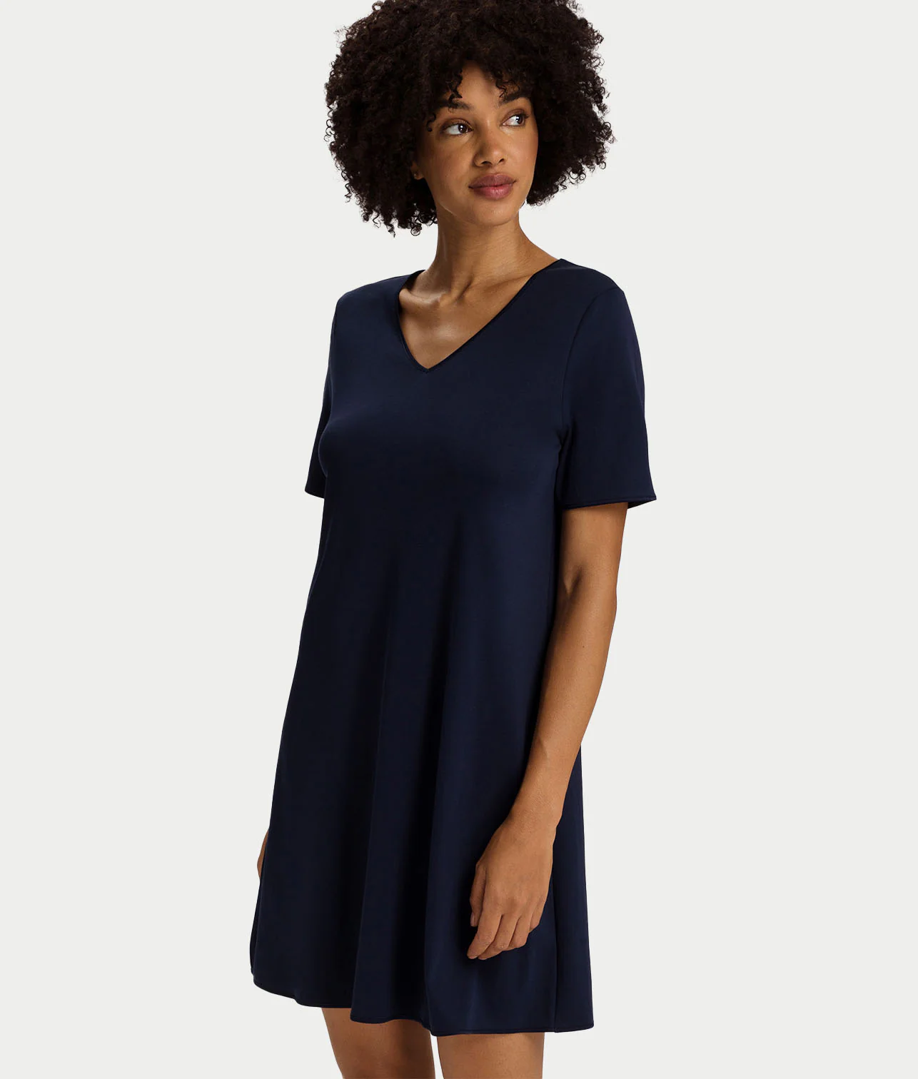 Cotton Silk V-Neck Cotton Nightgown - Image 6