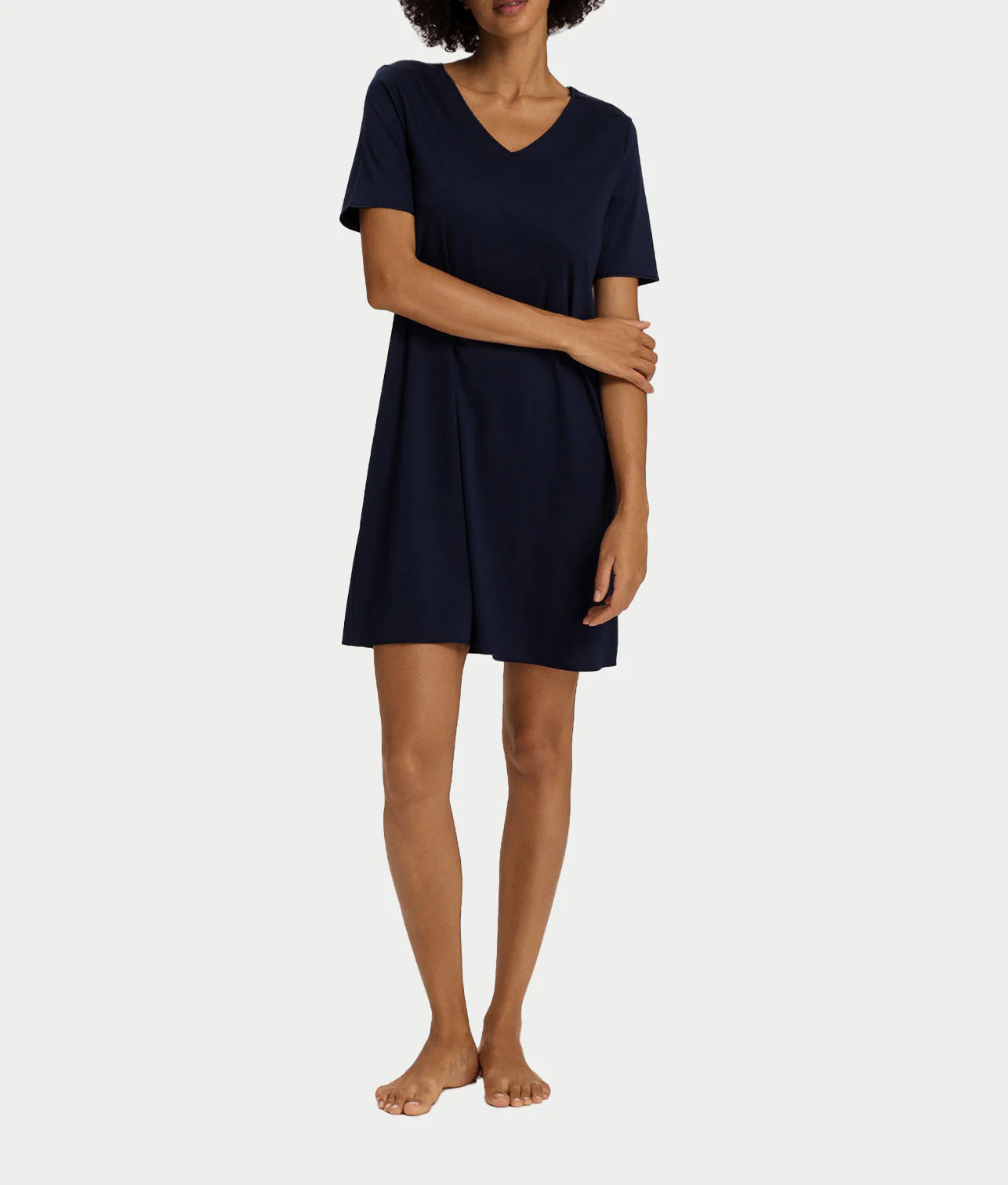 Cotton Silk V-Neck Cotton Nightgown - Image 8