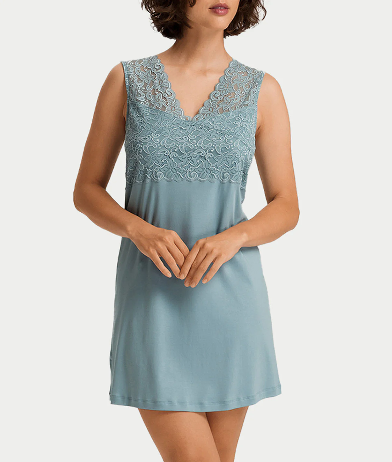 Moments V-Neck Cotton Tank Nightgown - Image 12