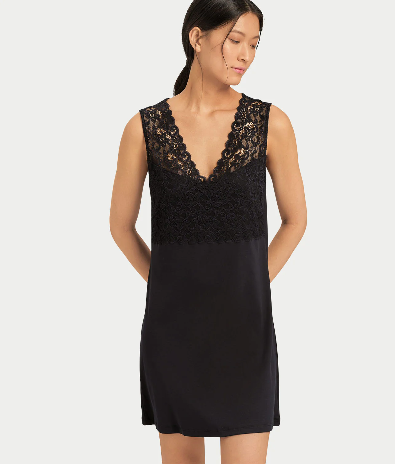 Moments V-Neck Cotton Tank Nightgown - Image 5