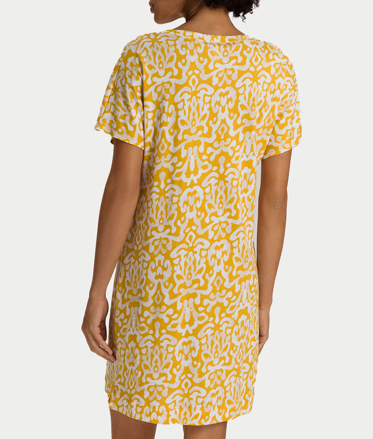 Sleep and Lounge V-Neck Cotton And TENCEL™ Nightgown - Image 7