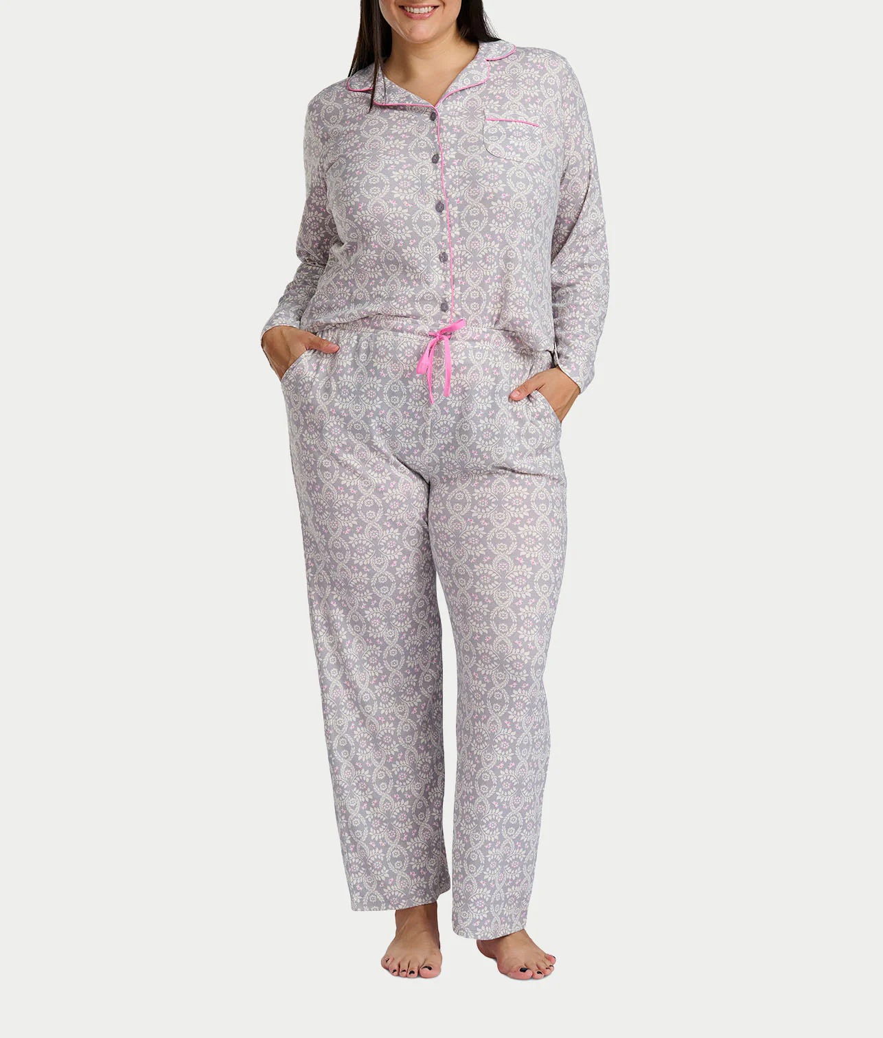 Girlfriend Knit Long Sleeve Pajama Set - Image 7