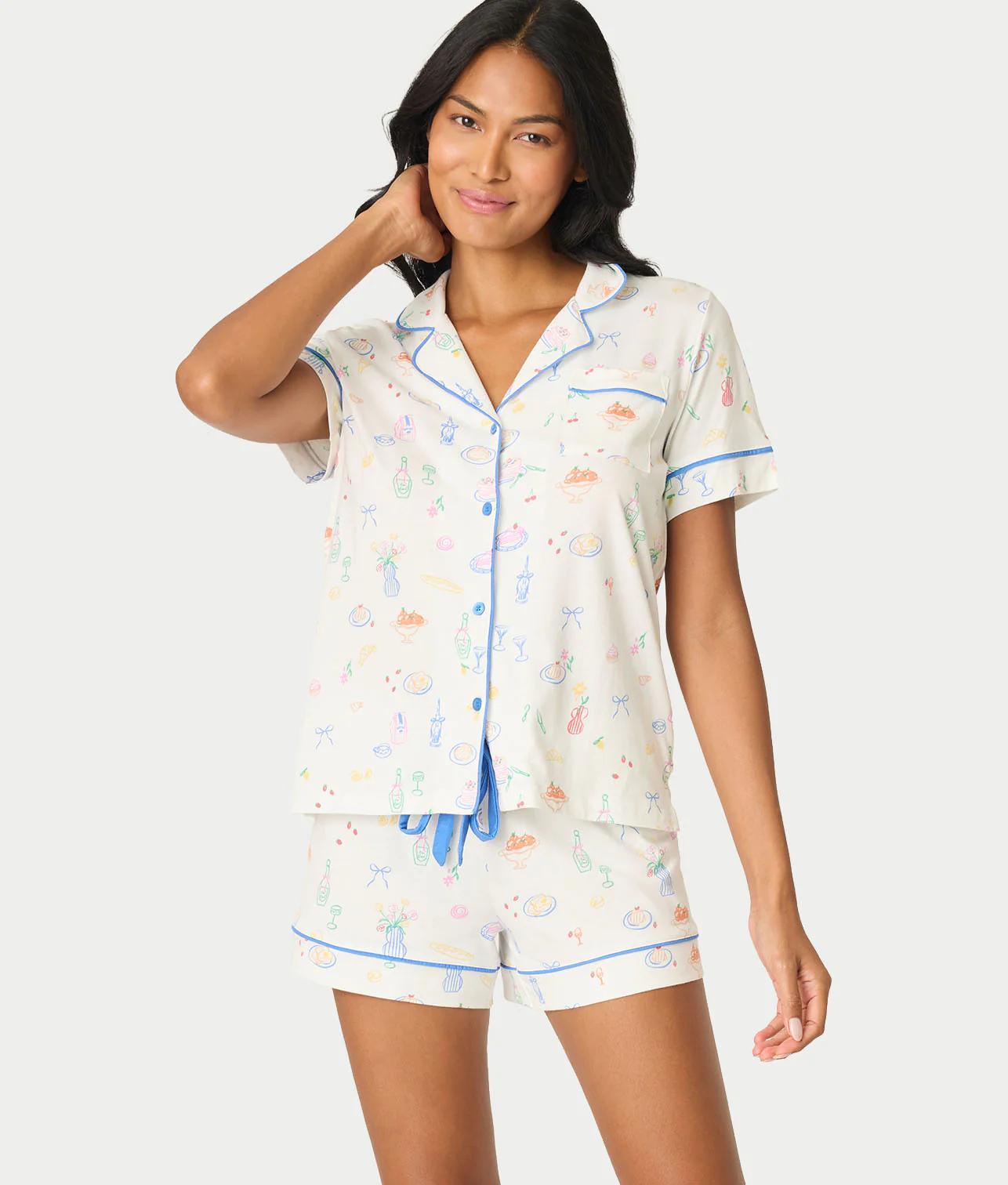 Whimsy Knit Shorts Pajama Set - Image 7