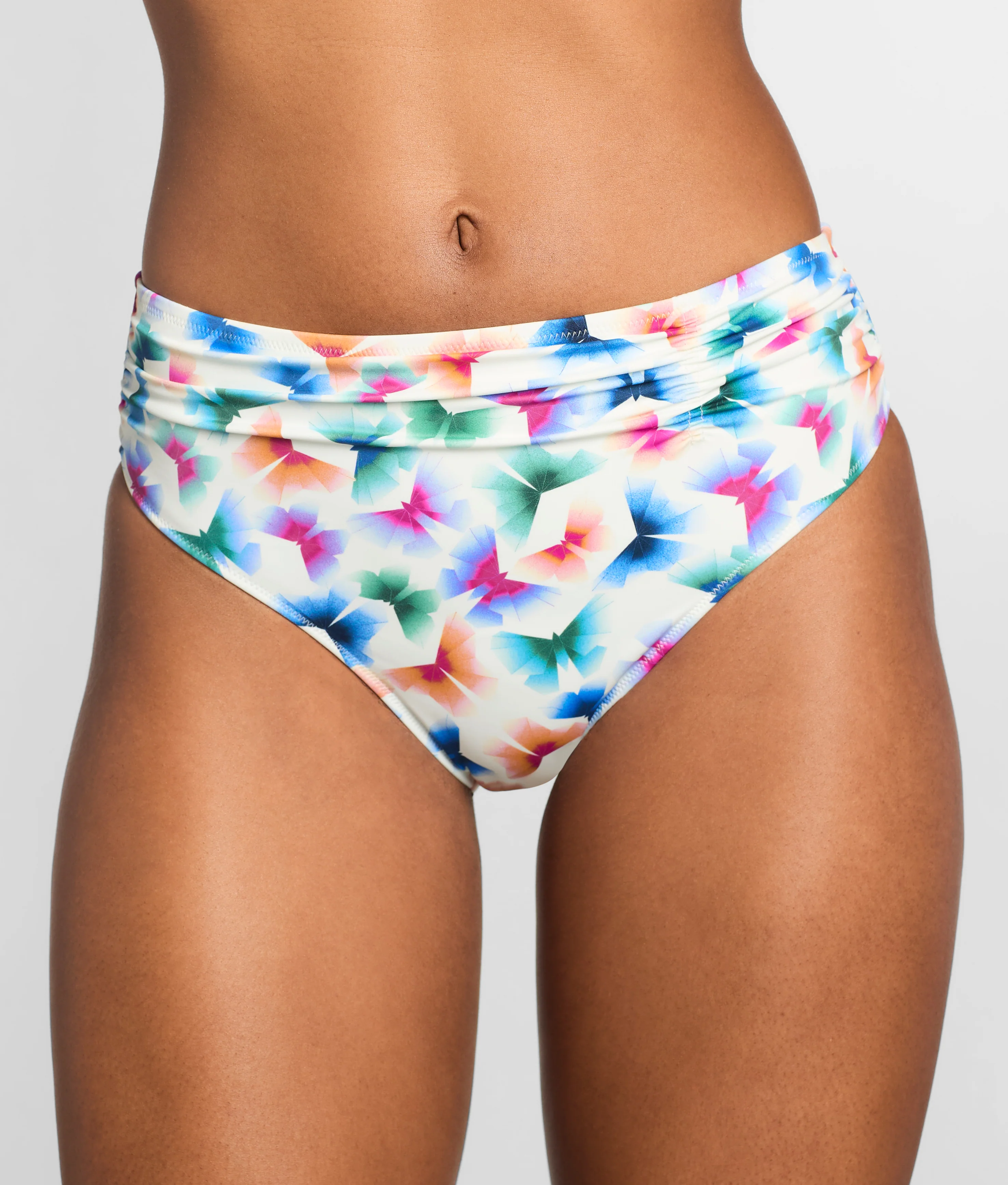Flutter Ruched High Waist Bikini Bottom - Image 3