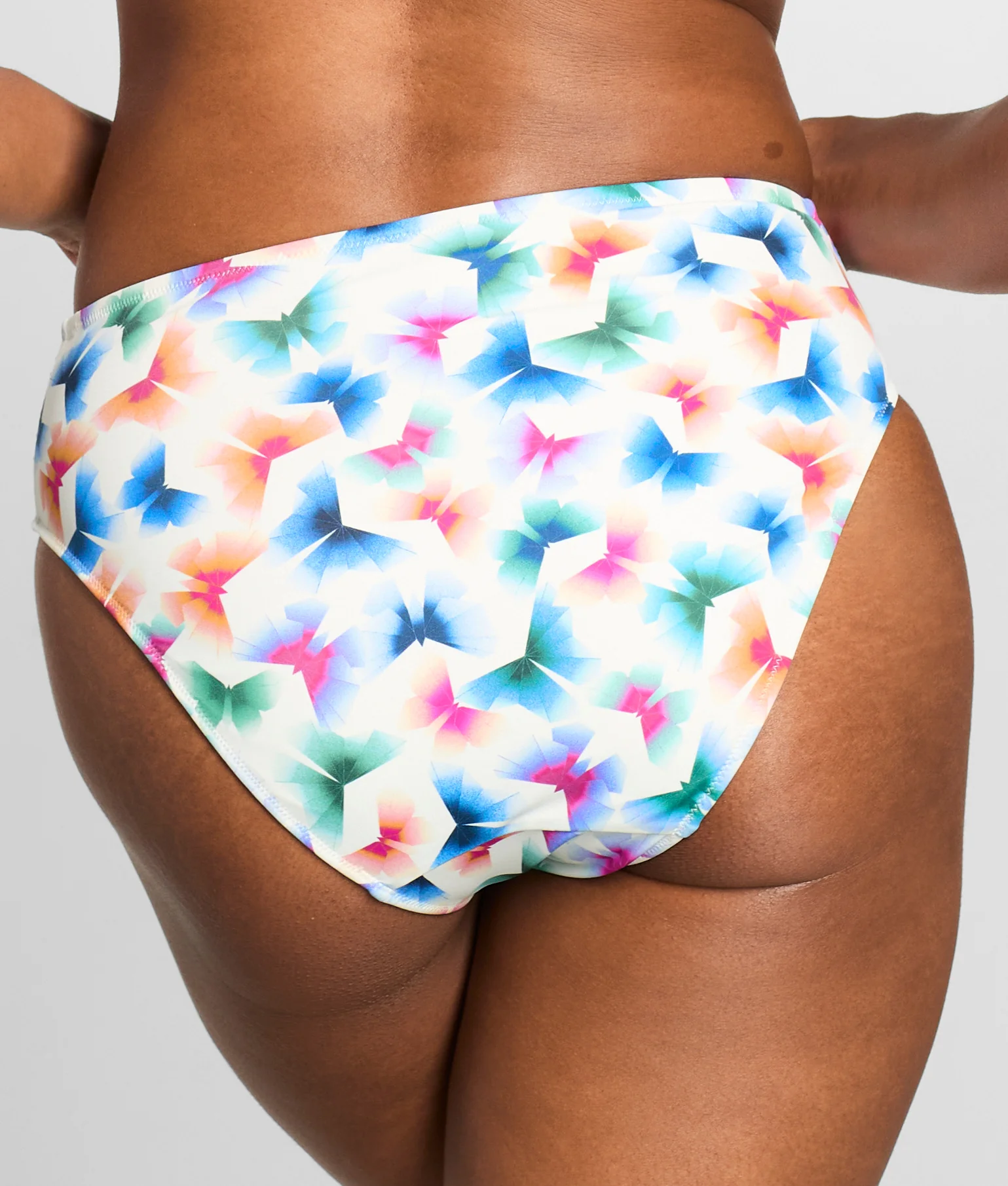 Flutter Ruched High Waist Bikini Bottom - Image 4
