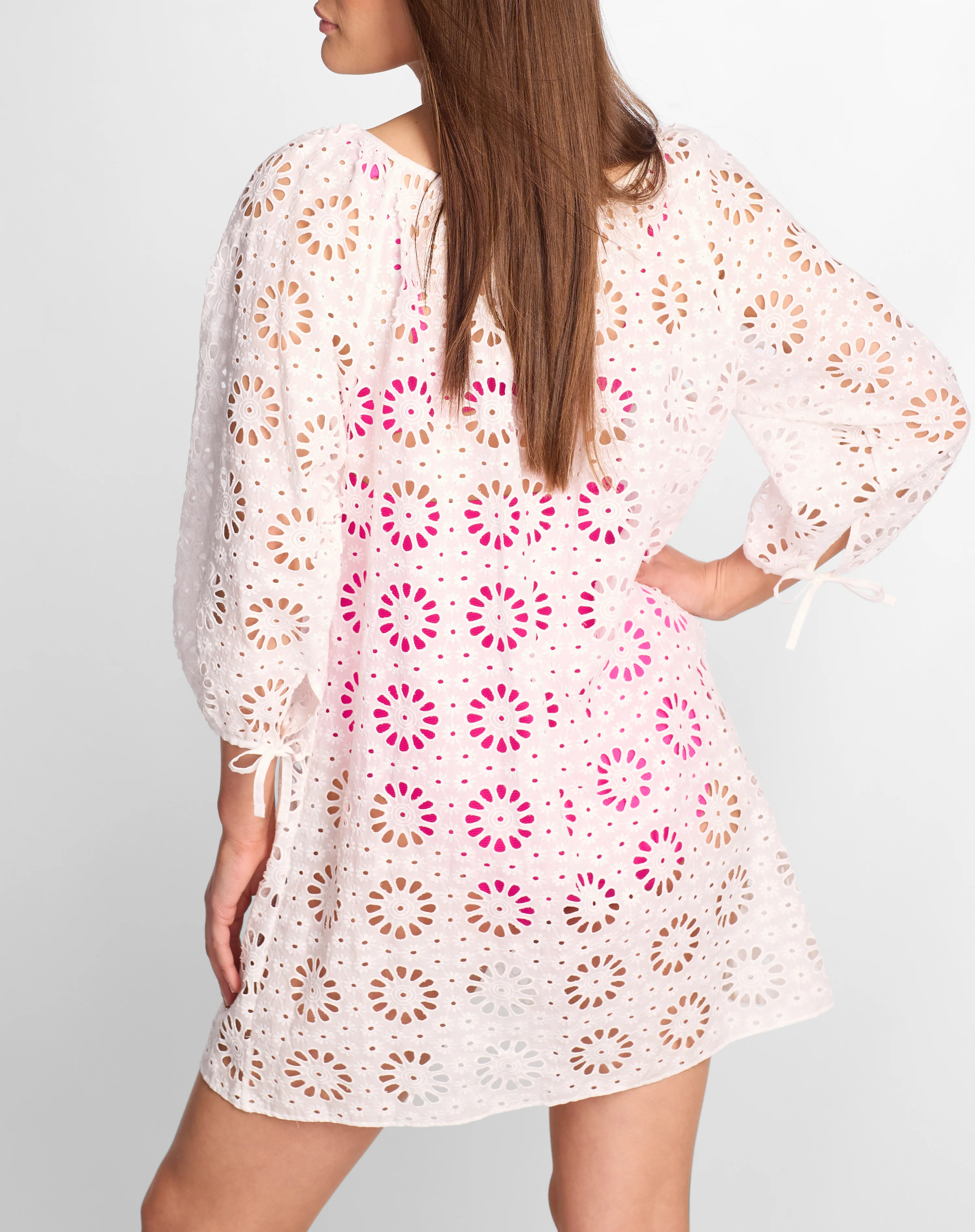 Daisy Eyelet Caftan Cover Up - Image 2