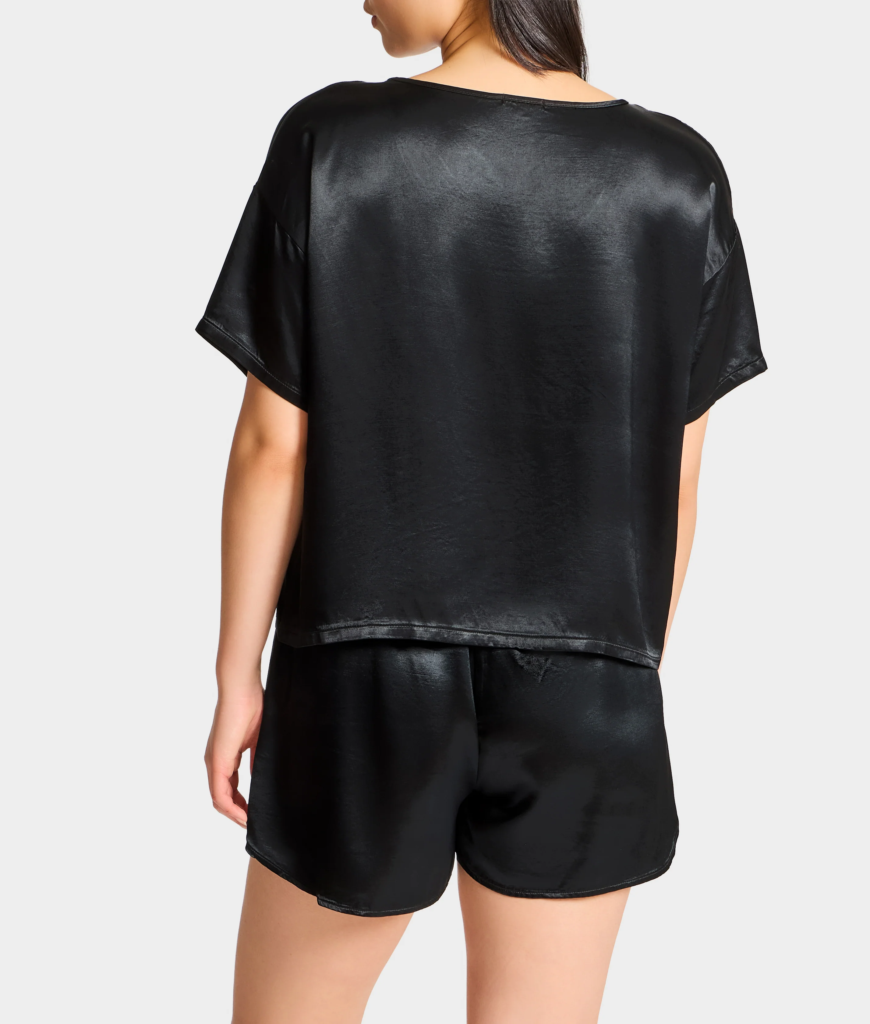 Brie Satin Short Sleeve Tee - Image 2