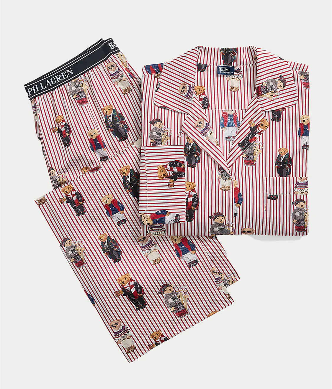 Heritage Polo Bear Woven Pajama Set - Image 14