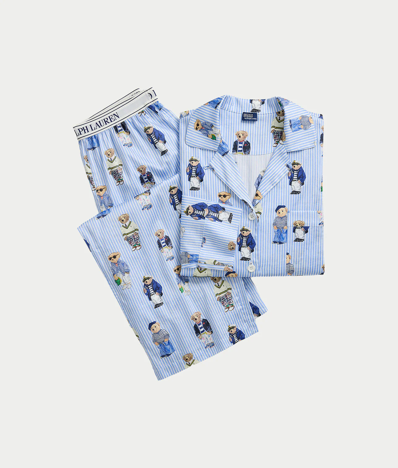 Heritage Polo Bear Woven Pajama Set - Image 20