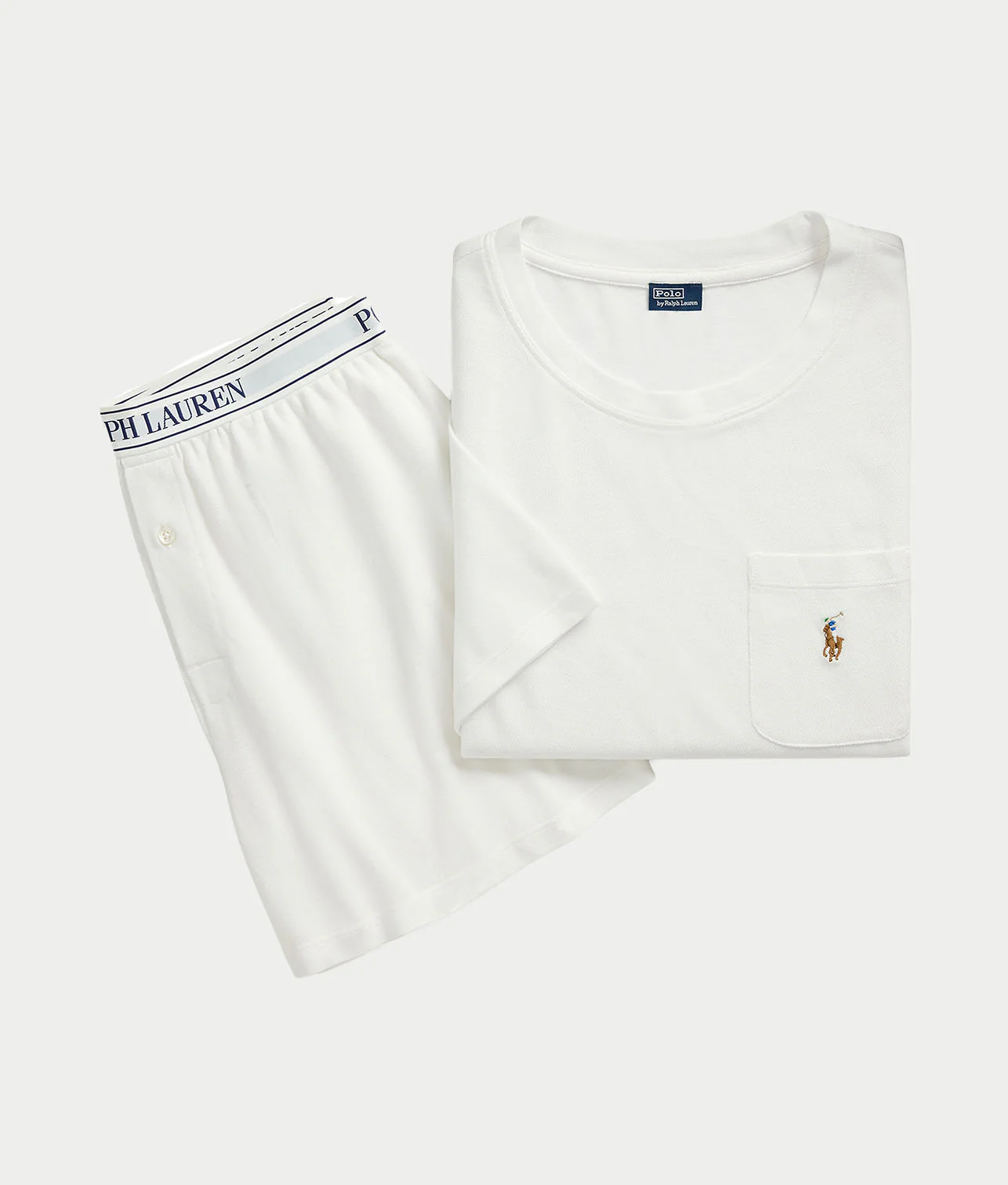 Oxford Knit Pajama Shorts Set - Image 2