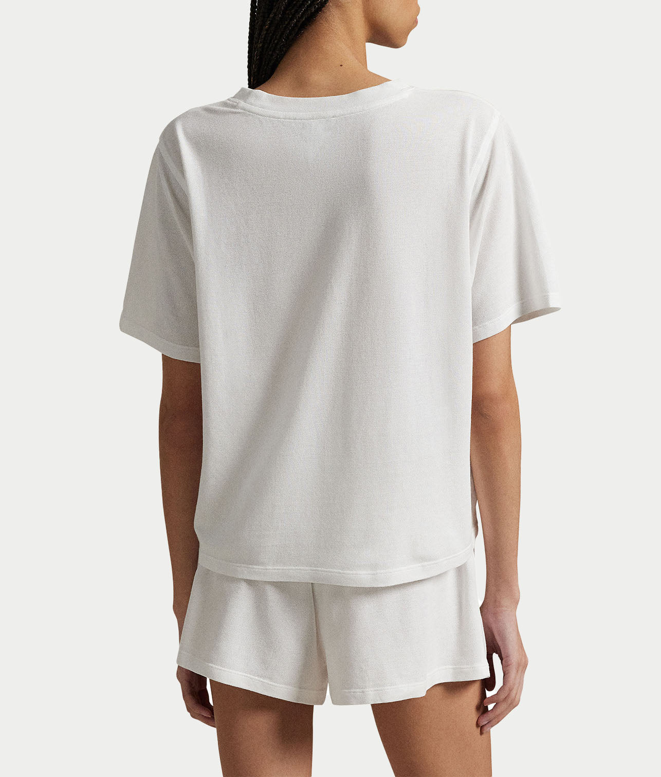 Oxford Knit Pajama Shorts Set - Image 3