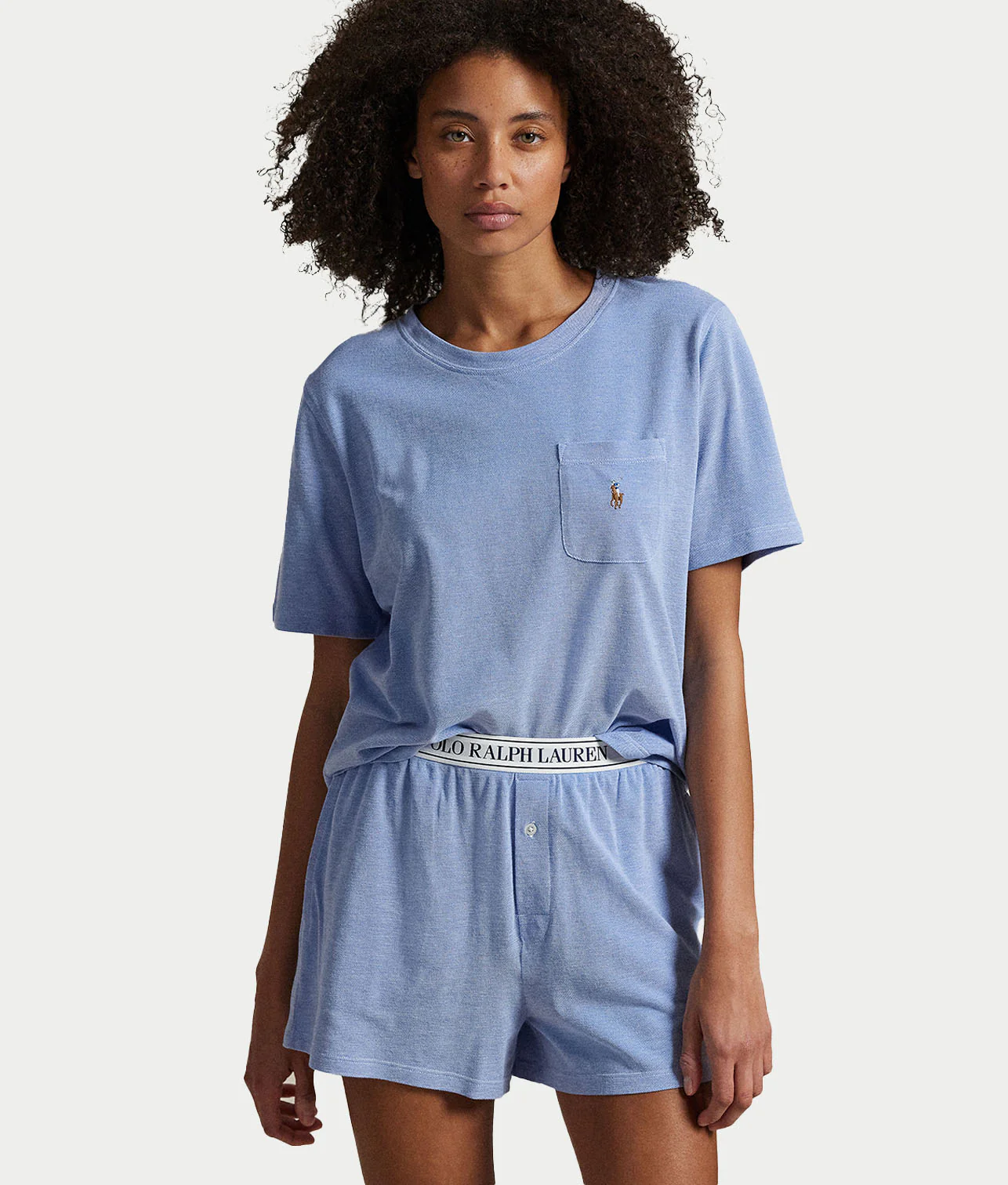 Oxford Knit Pajama Shorts Set - Image 5