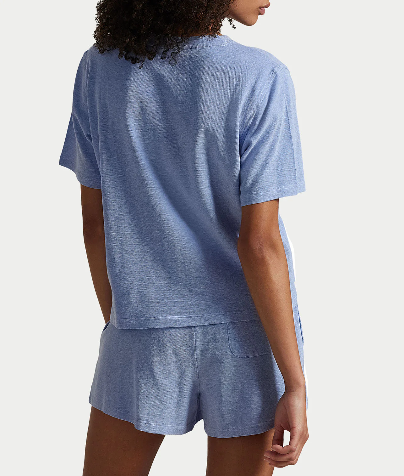 Oxford Knit Pajama Shorts Set - Image 7